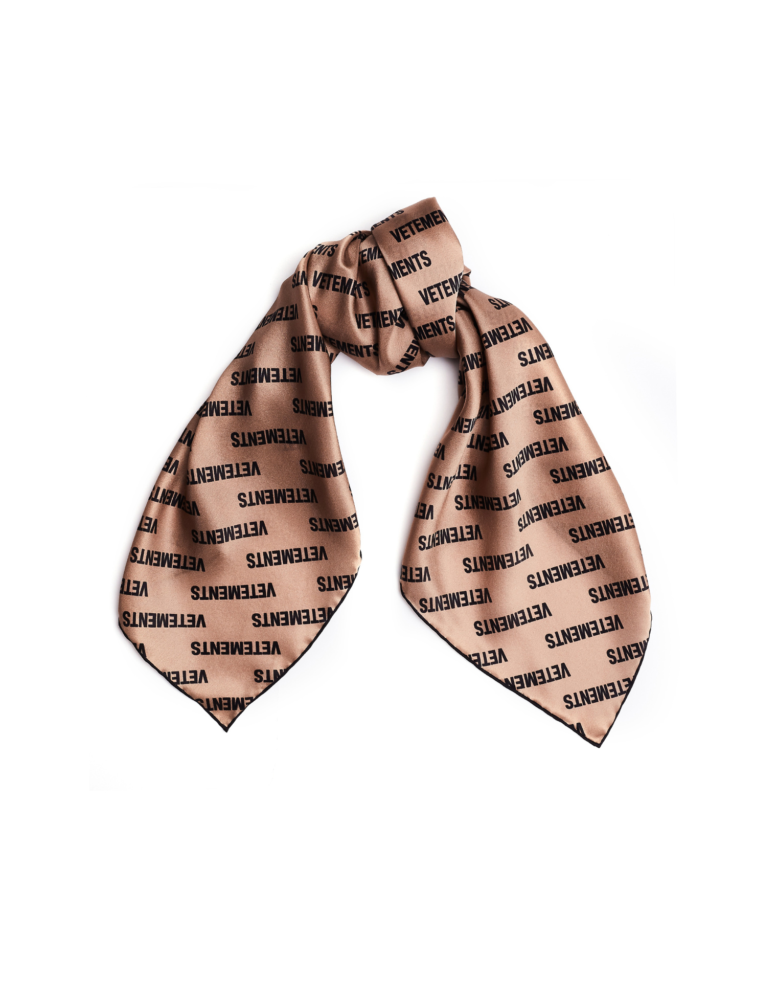 VETEMENTS Silk Logo Scarf