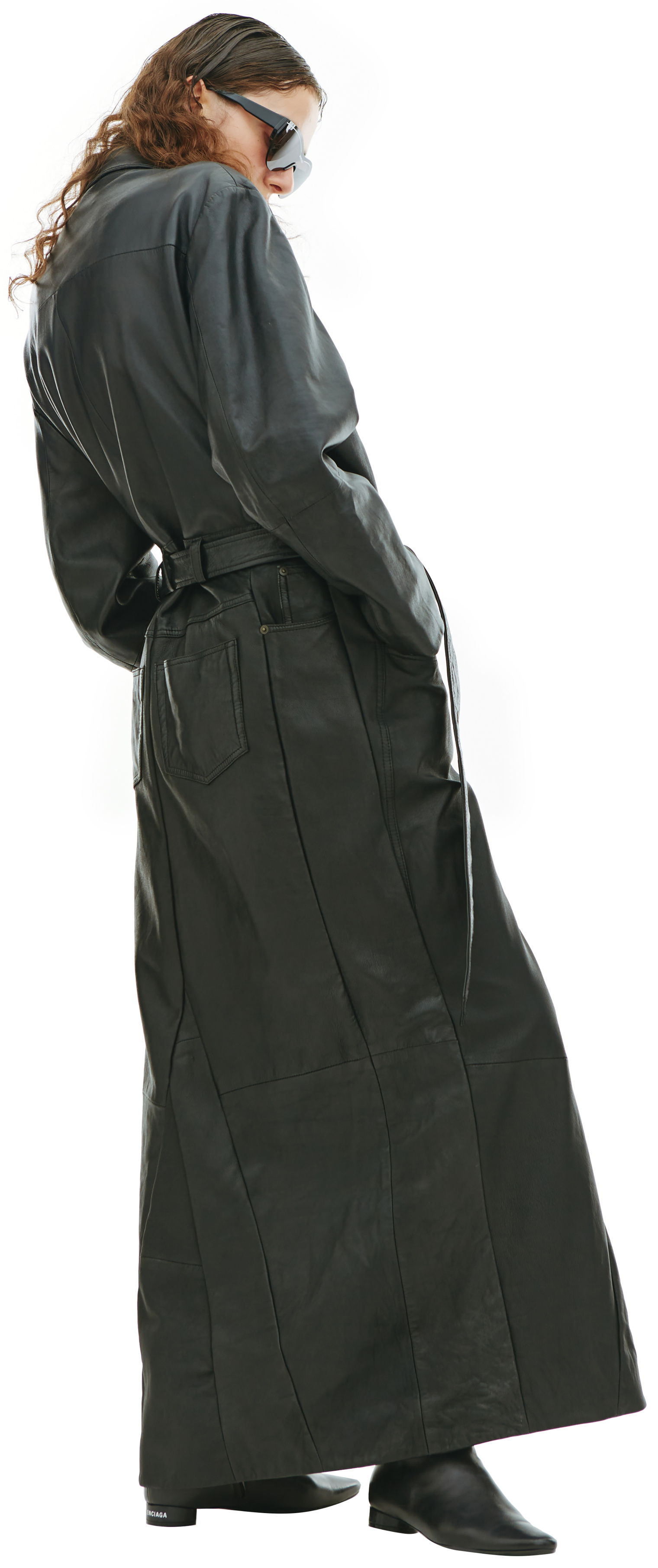 Balenciaga Long leather coat
