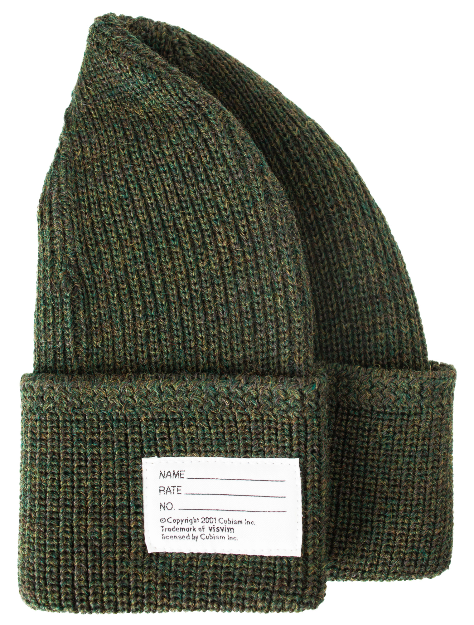 Buy visvim men green wool patched cap for £200 online on SV77