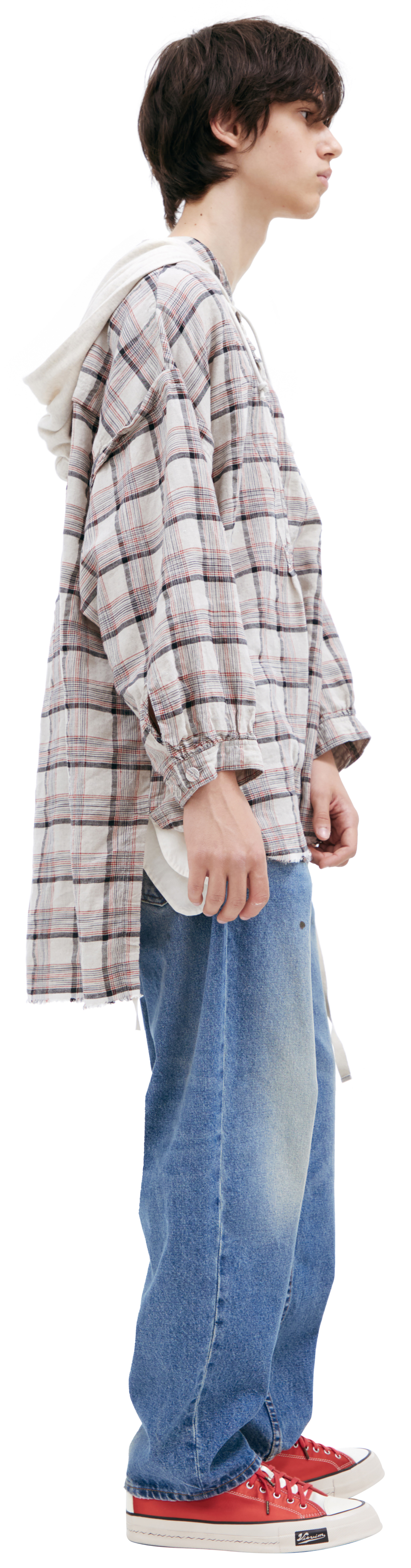Undercover Checkered shirt with hood