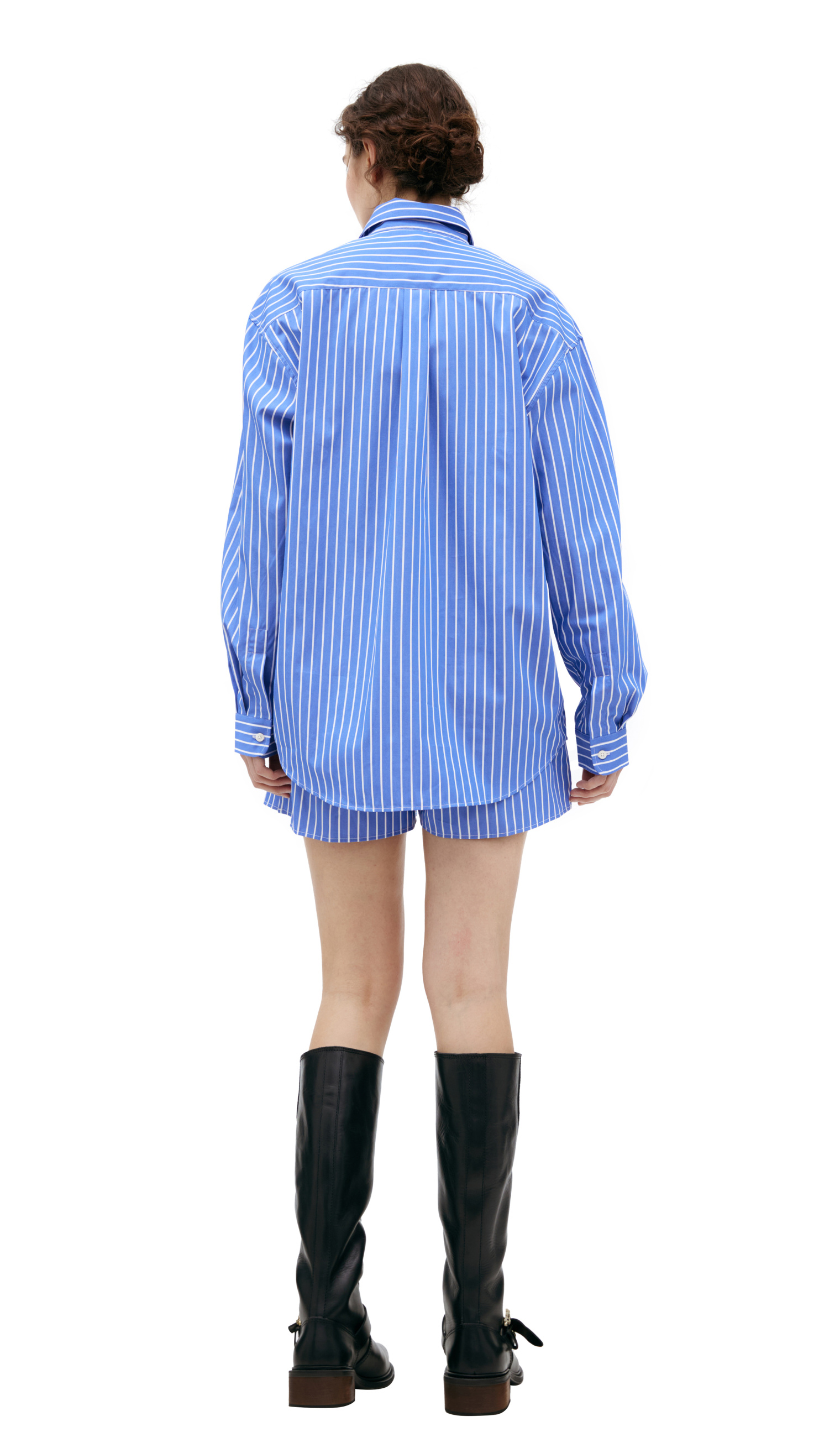 SPORTY & RICH Blue striped shirt