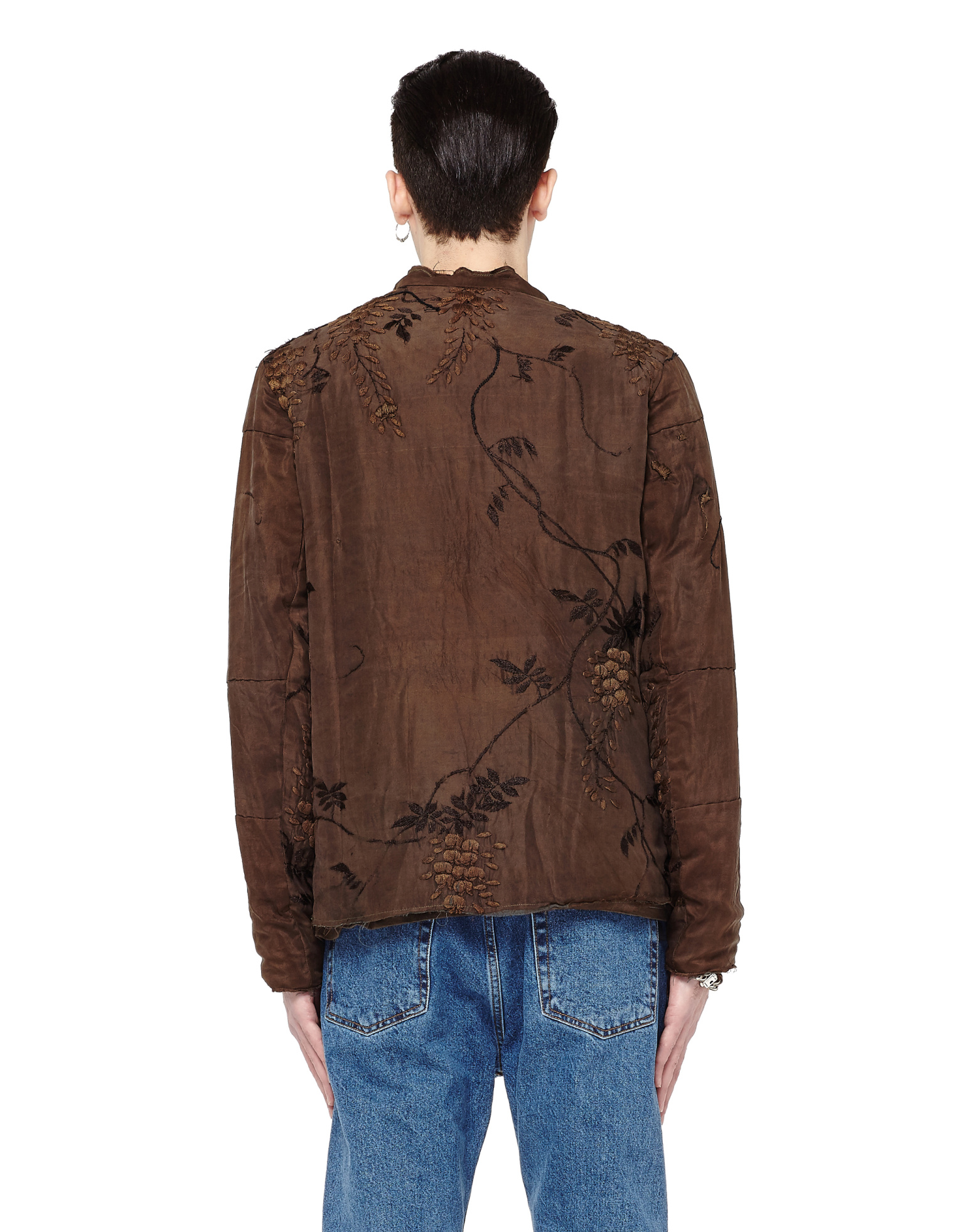 By Walid Mink padded silk jacket