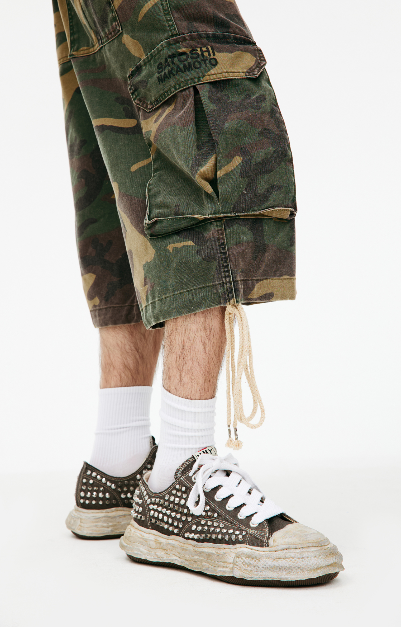 Satoshi Nakamoto Camouflage monoprint shorts