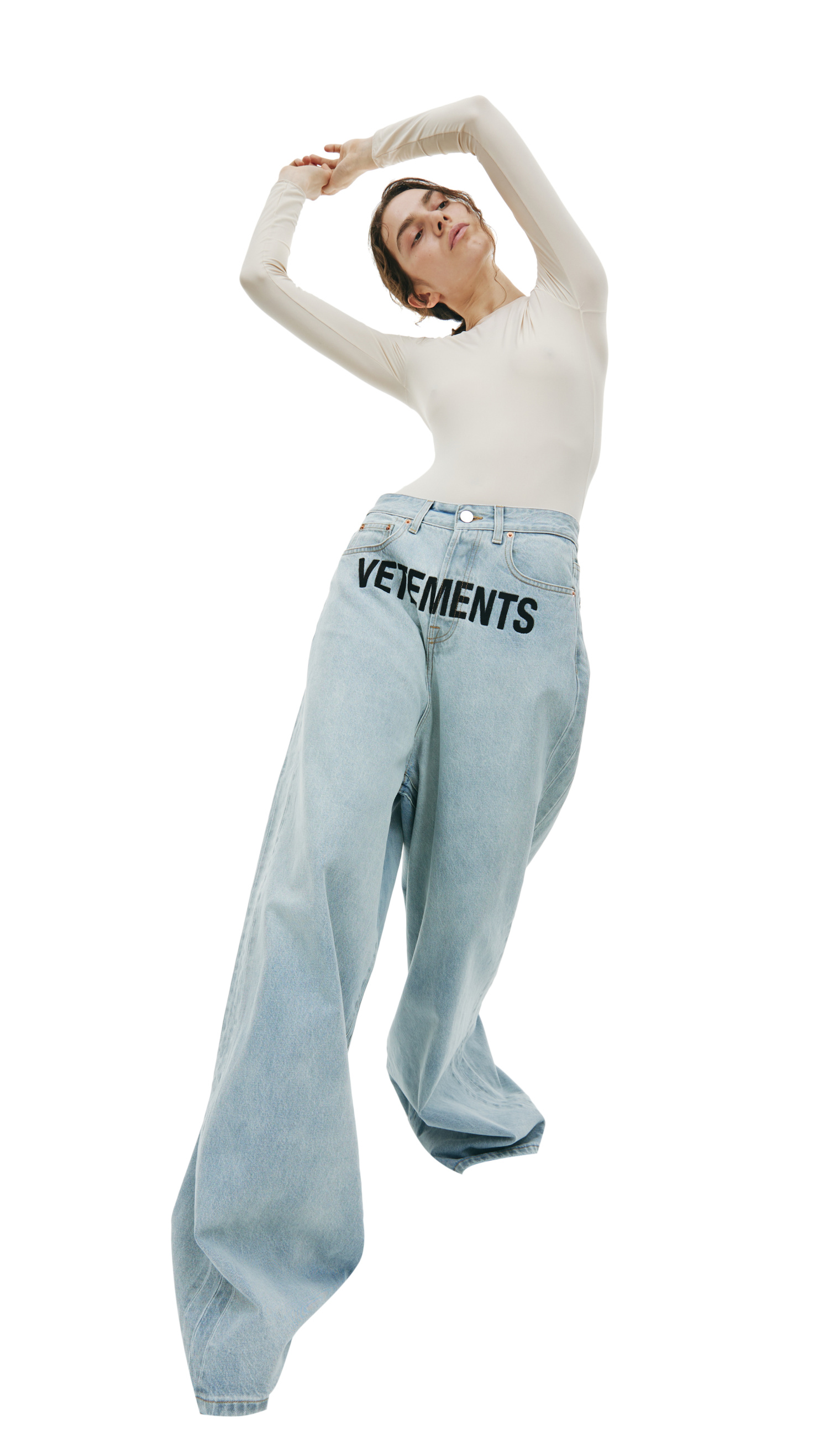 VETEMENTS Logo wide-leg jeans