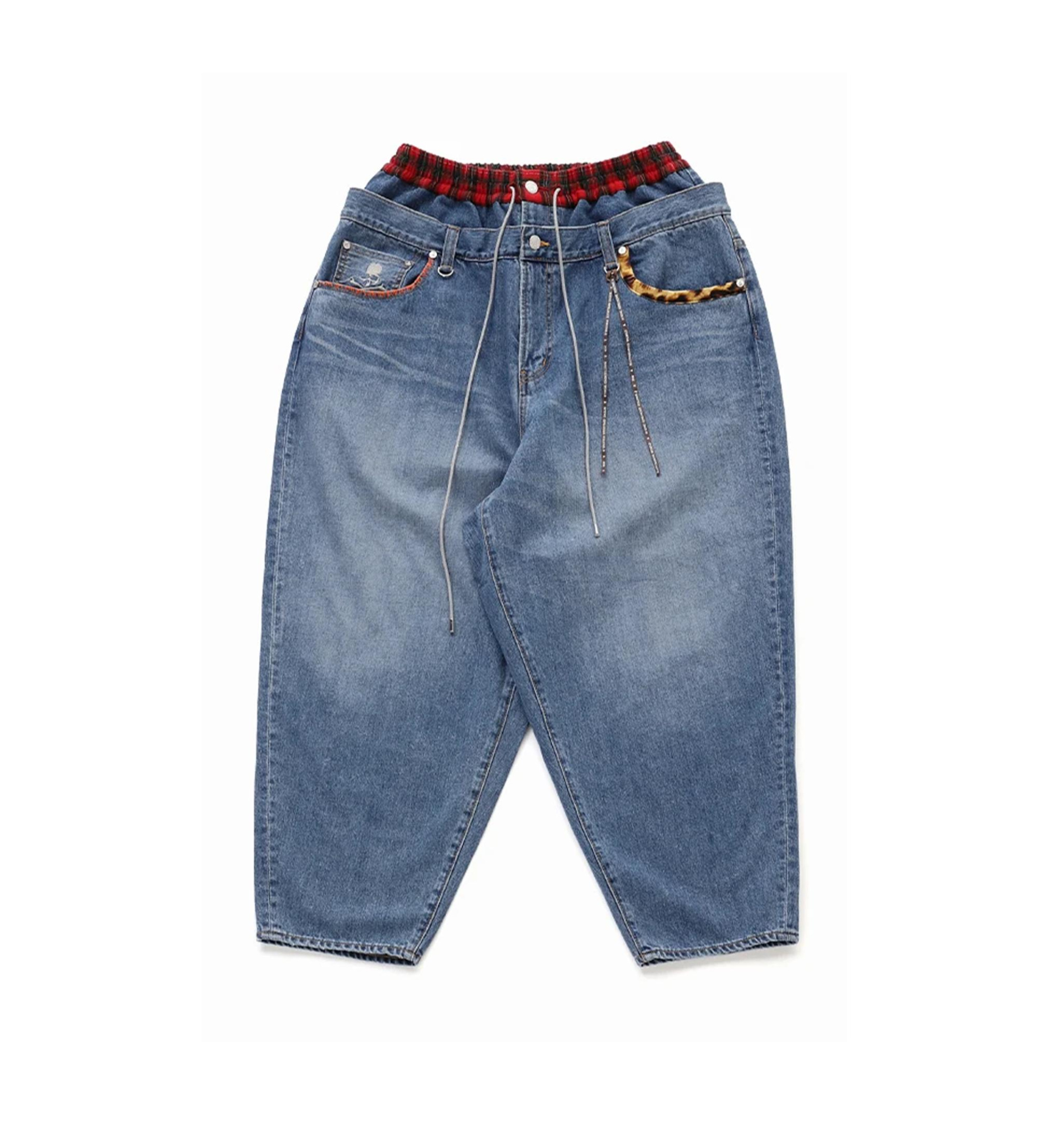 Mastermind WORLD Blue jeans with drawstrings