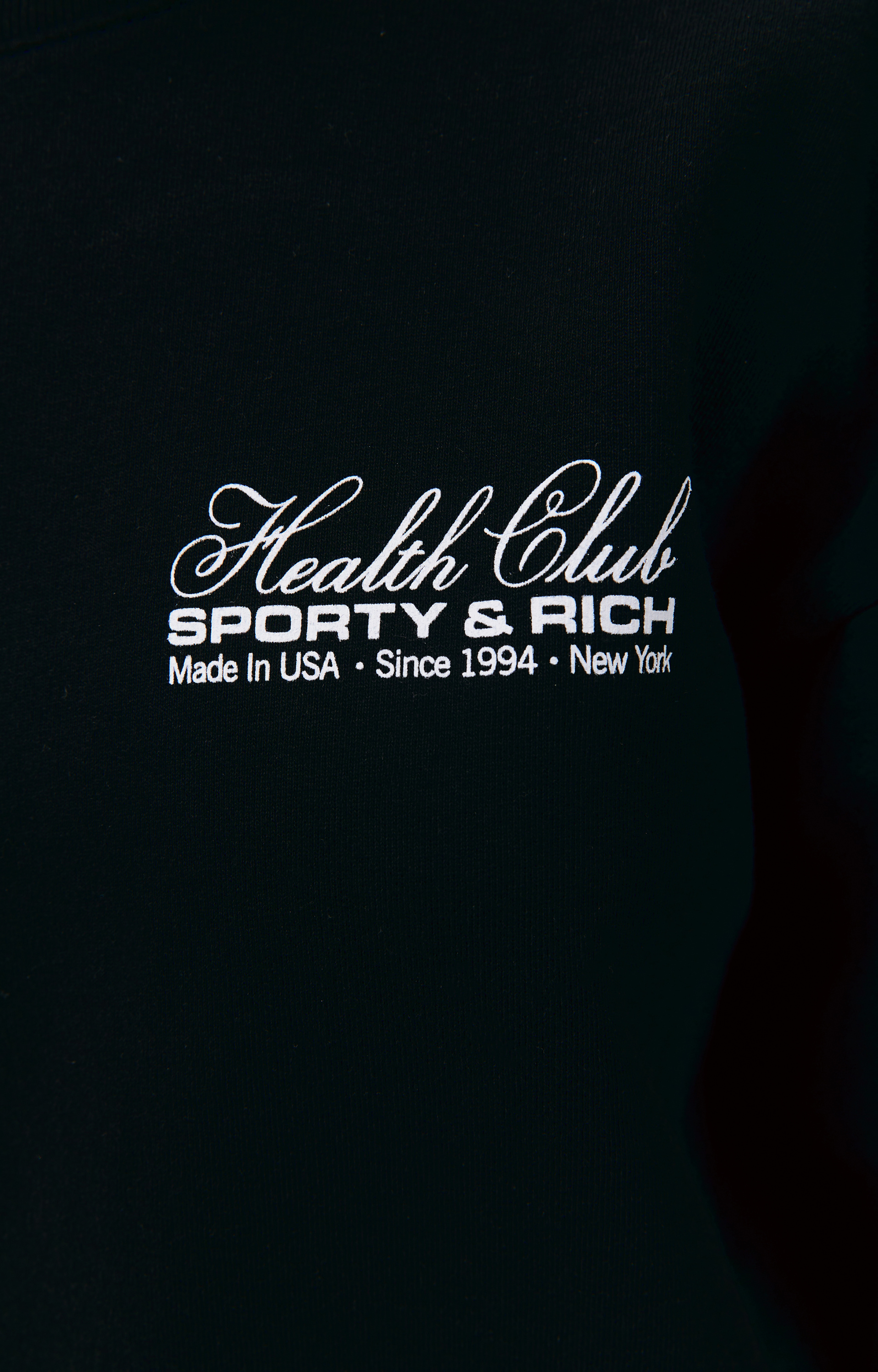 SPORTY & RICH Black \'Health Club\' sweatshirt