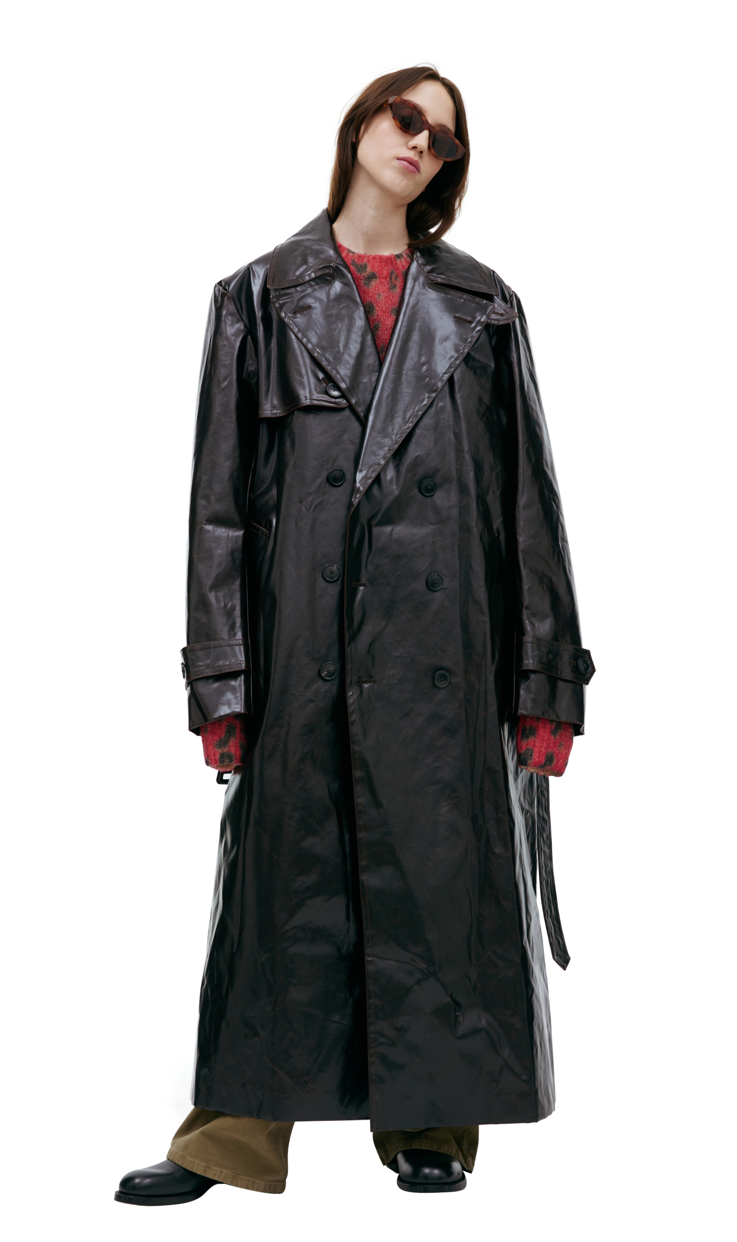 Dries Van Noten Double-breasted trench coat with belt