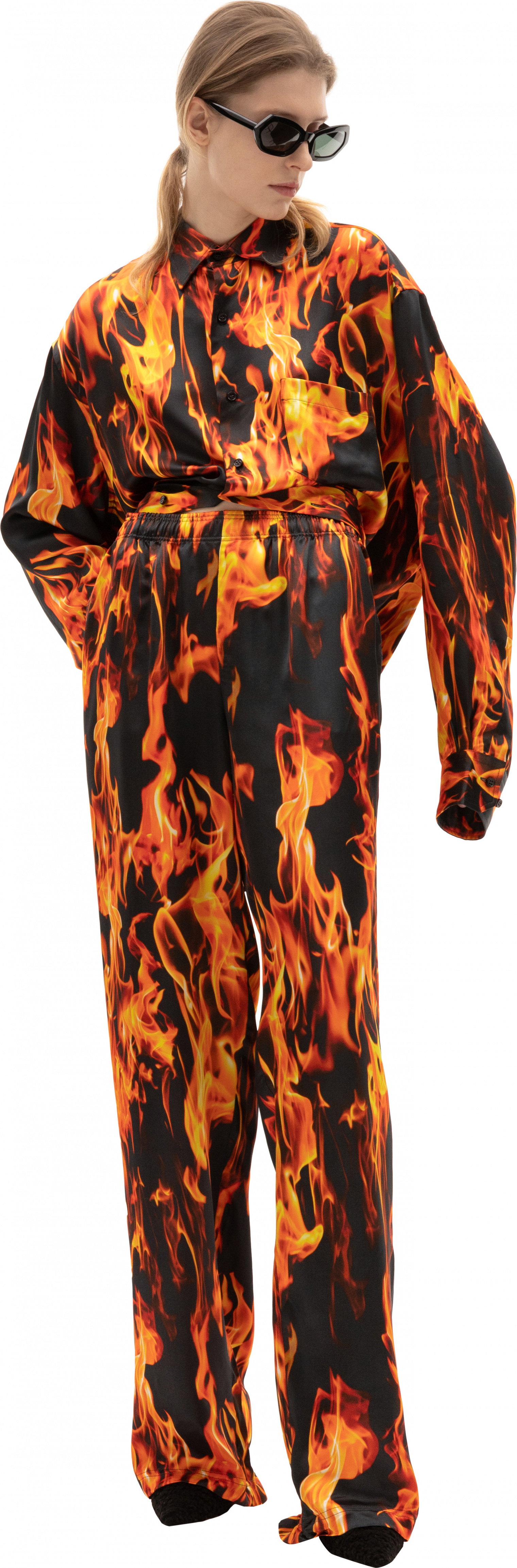 VETEMENTS Fire Pyjama Pants