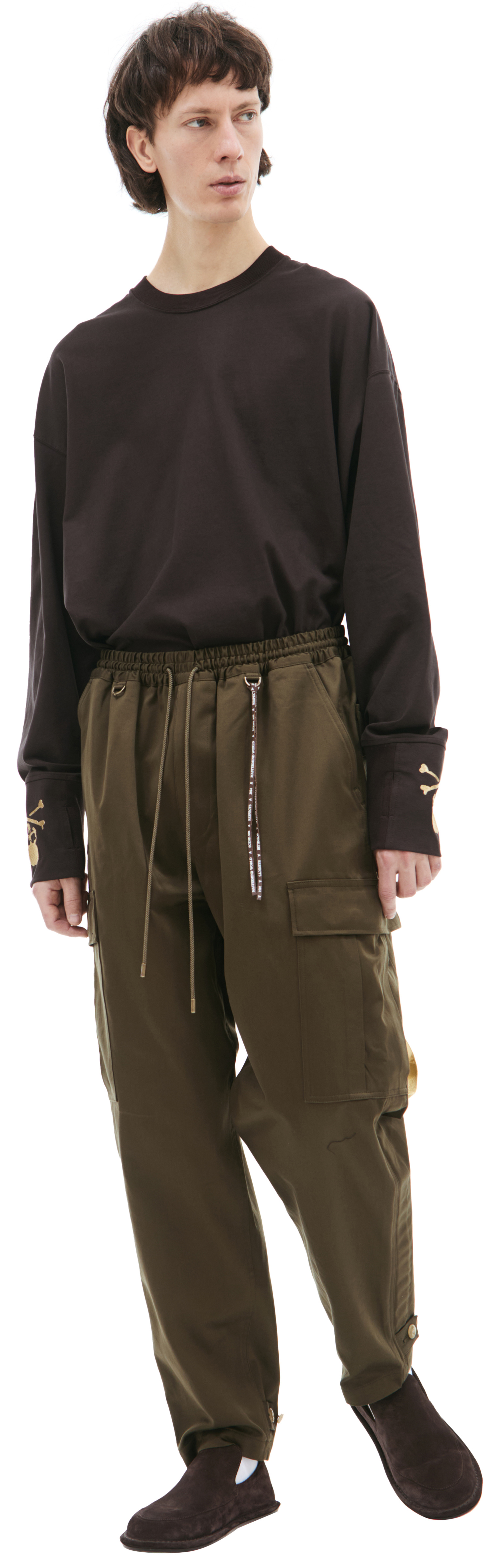 Mastermind WORLD Cargo trousers with ribbons on the pockets