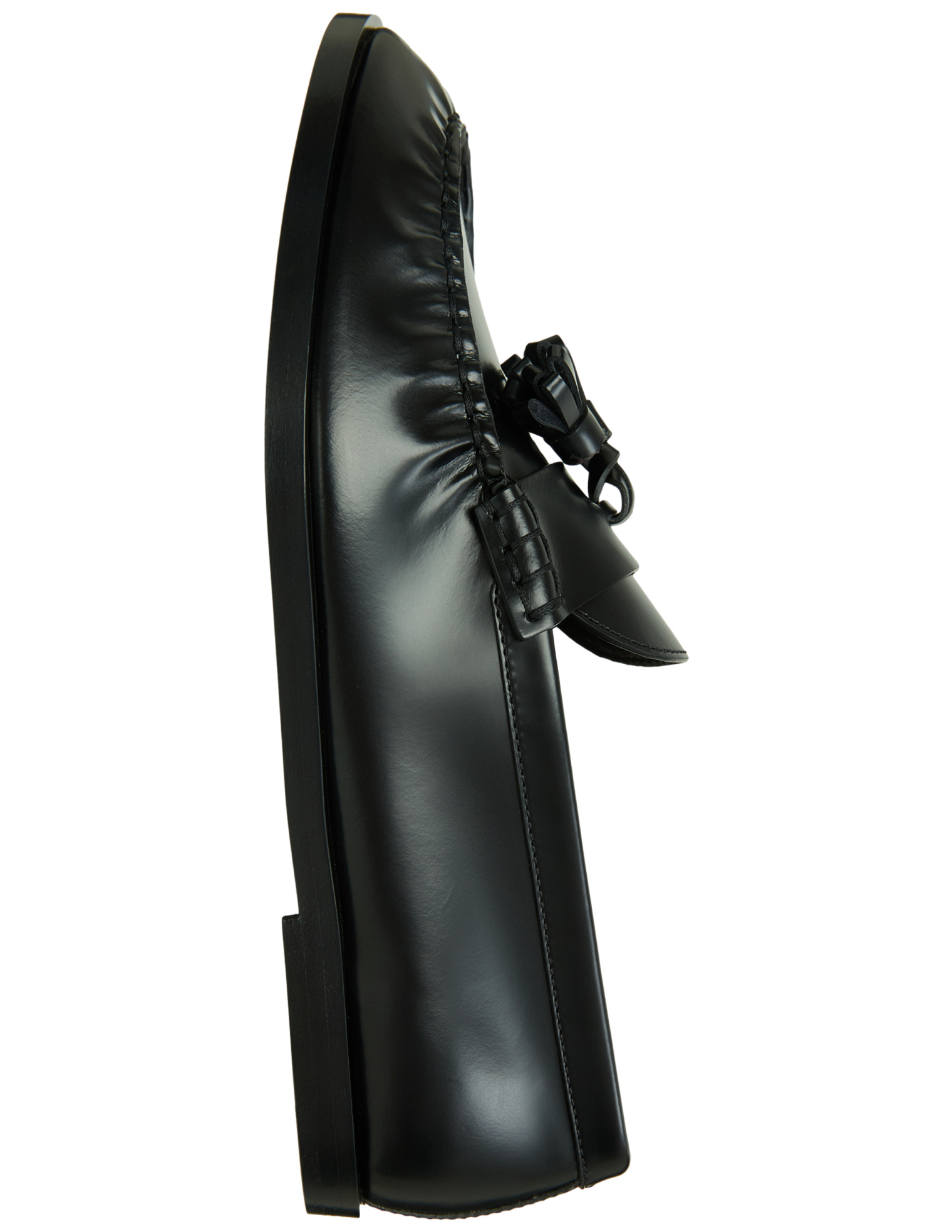 The Row Black leather loafers