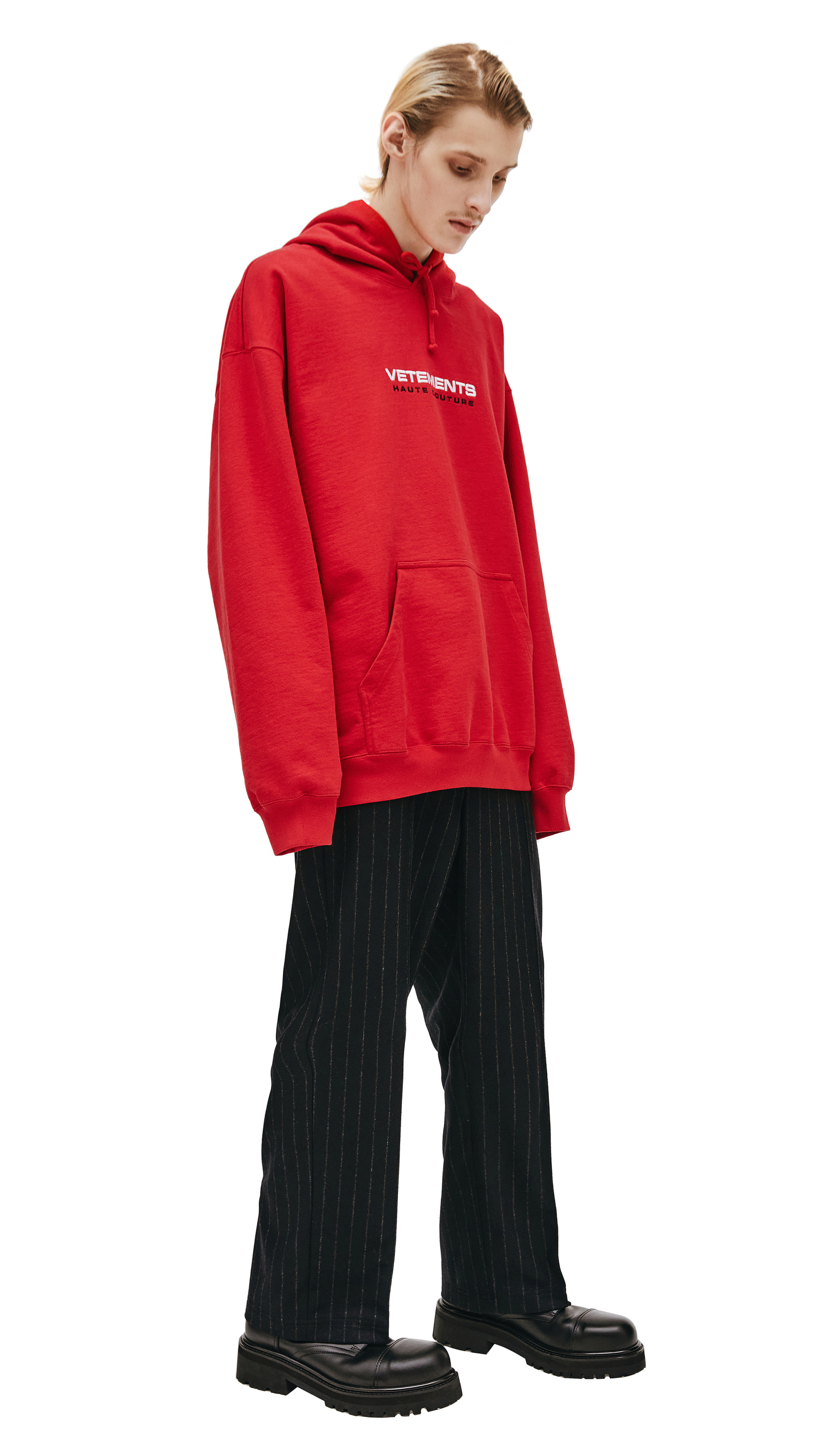 VETEMENTS Red Haute Couture Hoodie