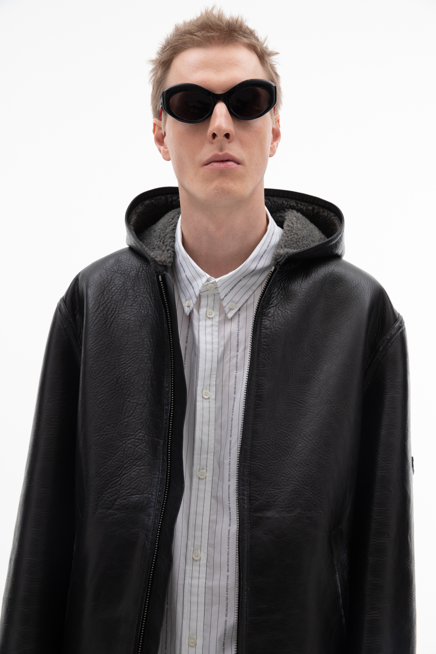 Balenciaga Shearling jacket in black