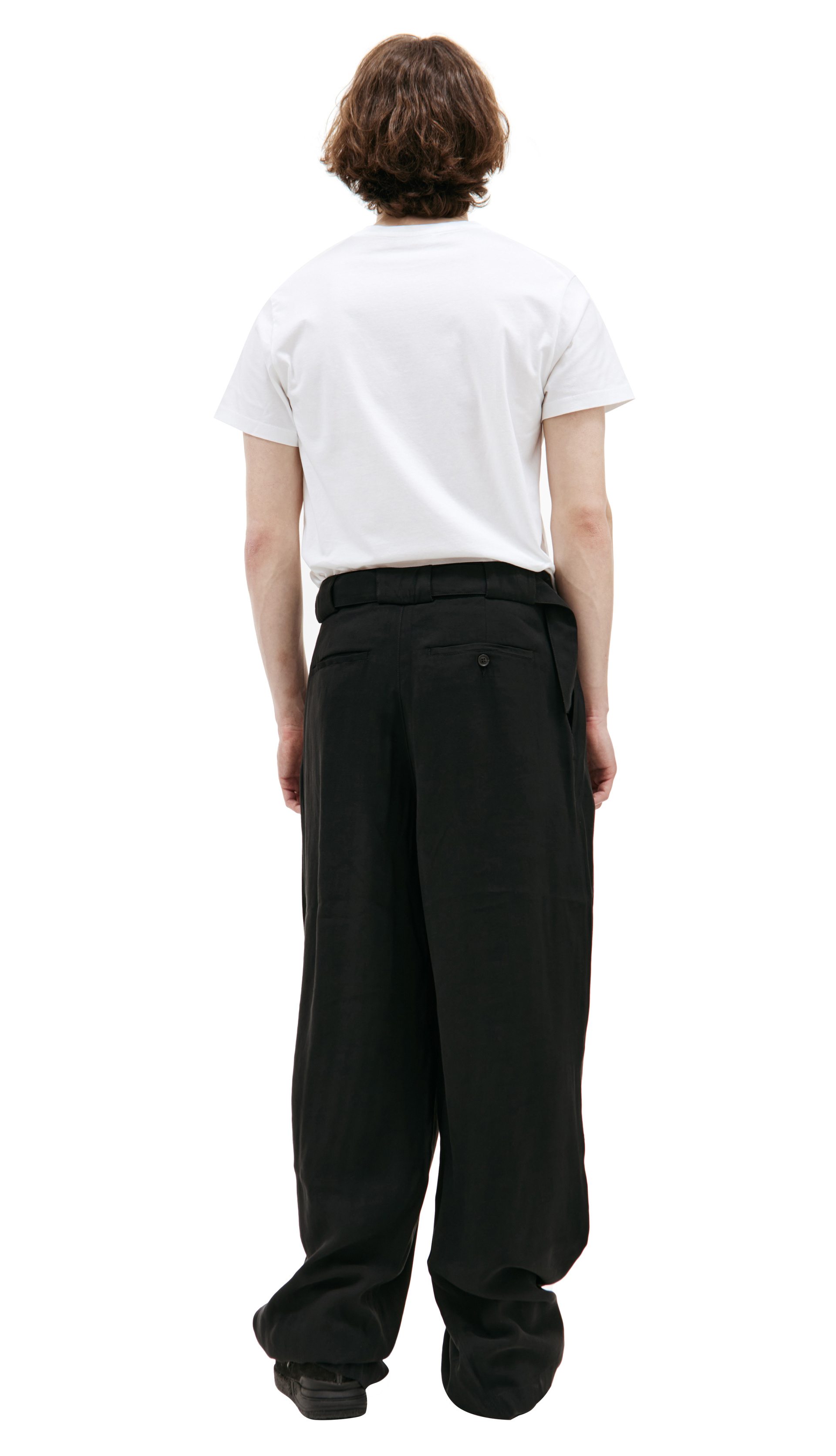 LOUIS GABRIEL NOUCHI Wide trousers with belt