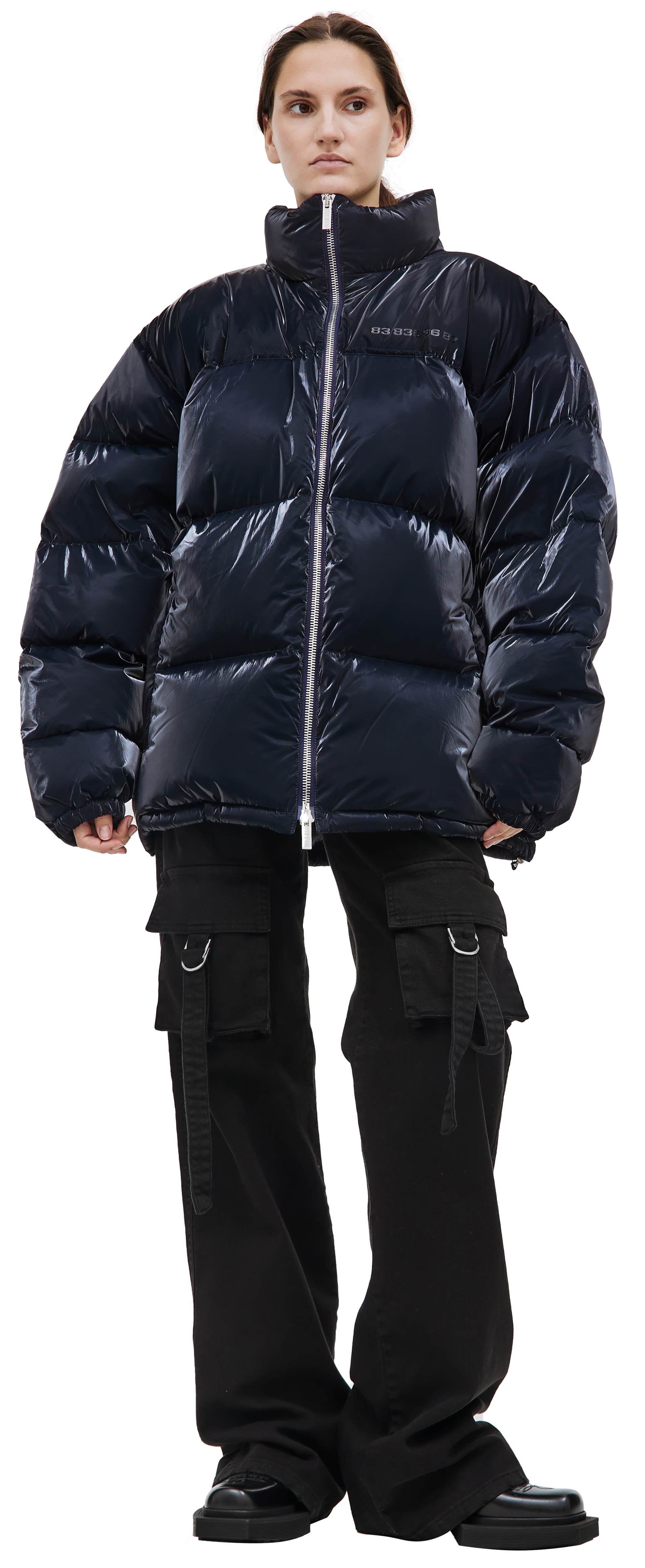 VTMNTS Black printed down jacket