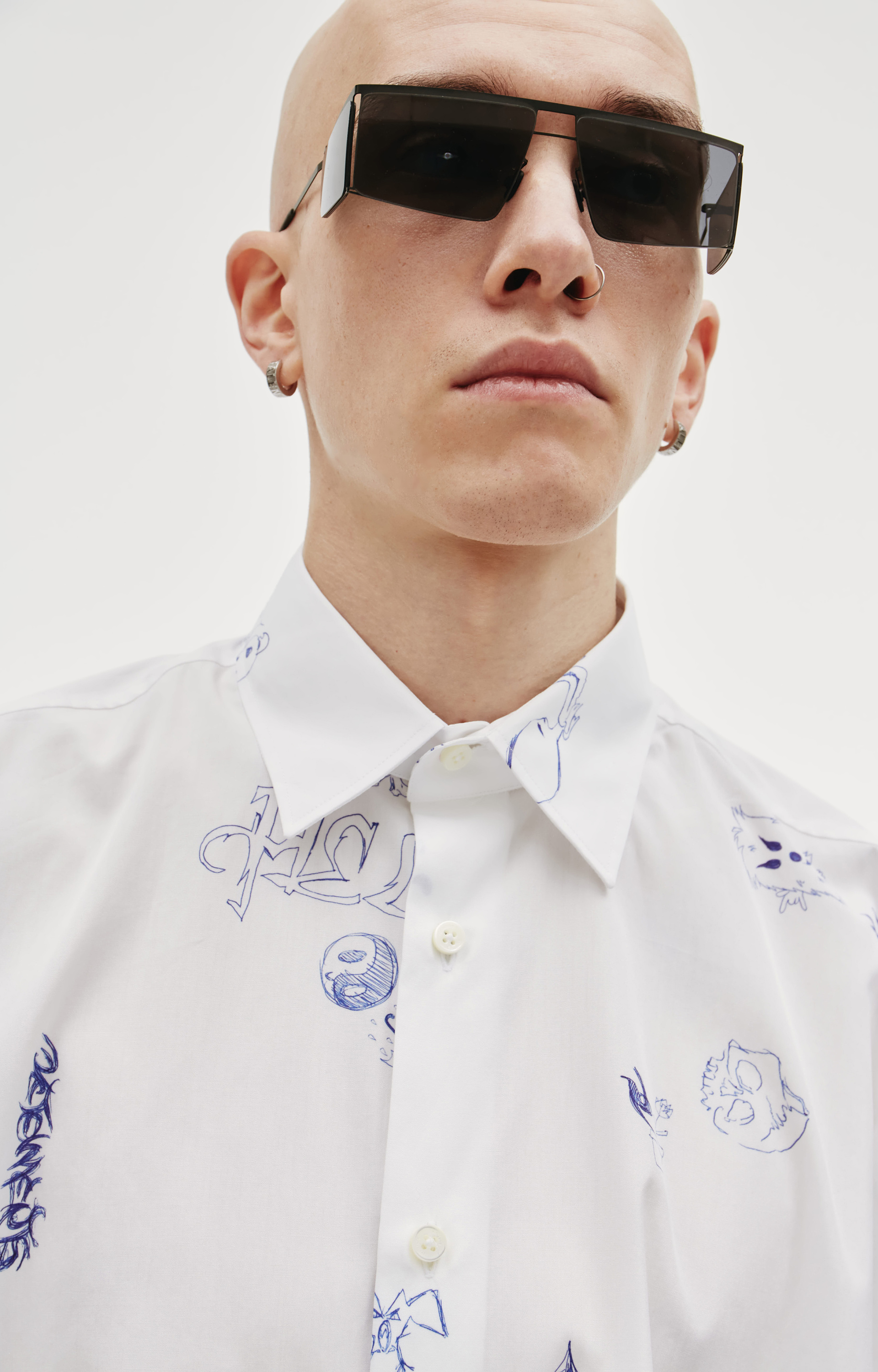 VETEMENTS Scribbled Cotton Shirt