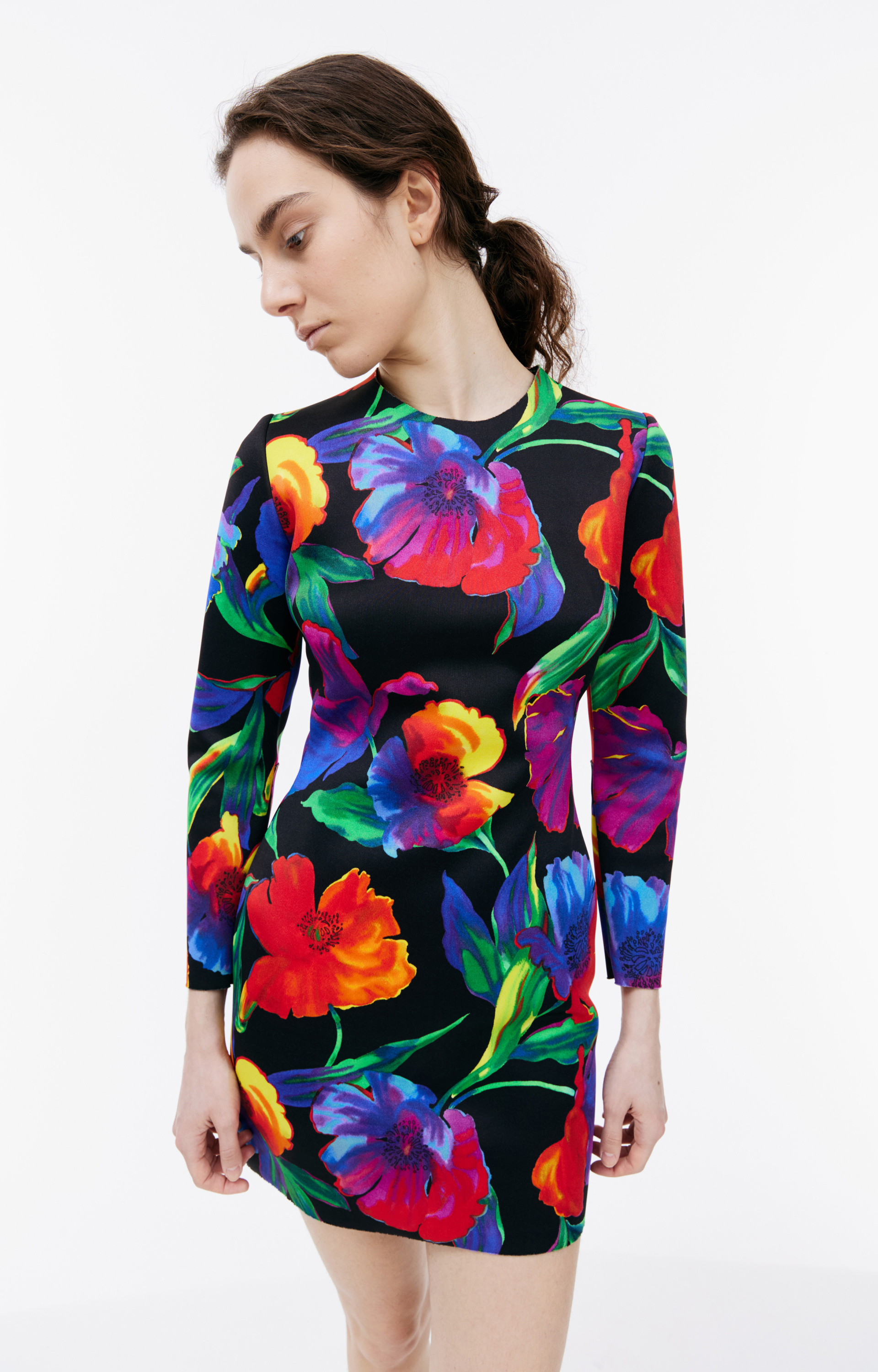 Balenciaga Flower Printed 3D Dress