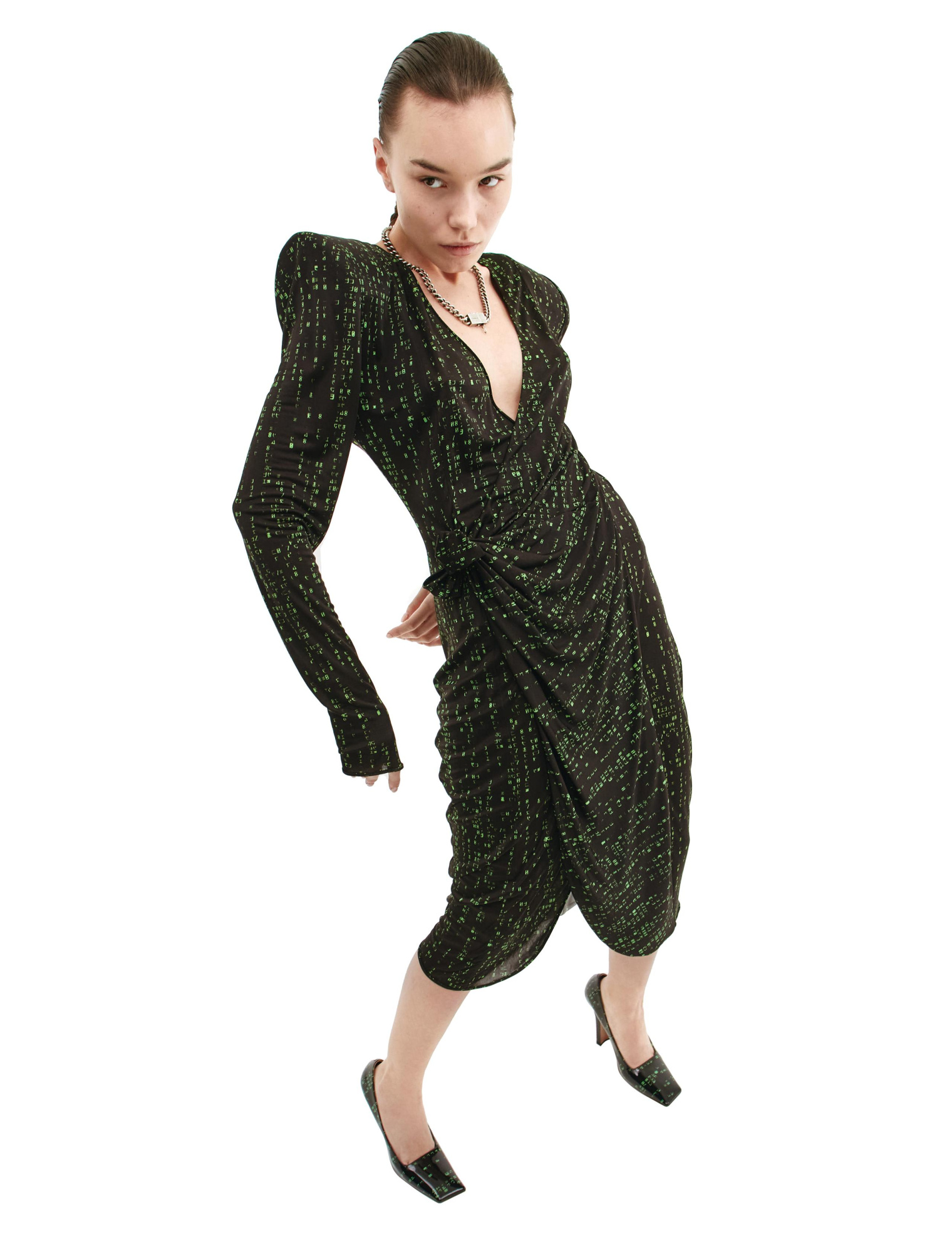 VETEMENTS Code Print Dress