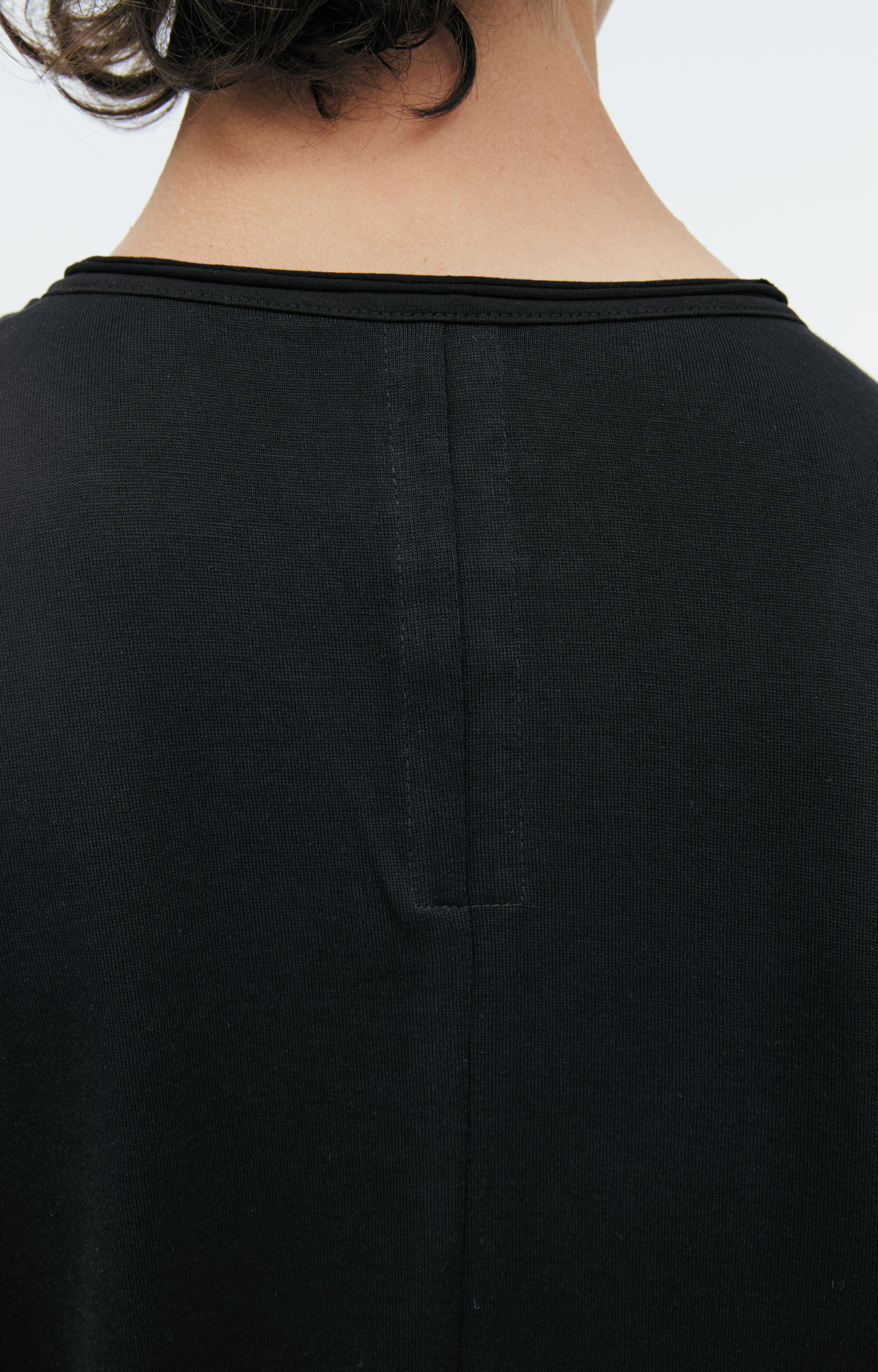 The Viridi-Anne Black longsleeve shirt with a fastener