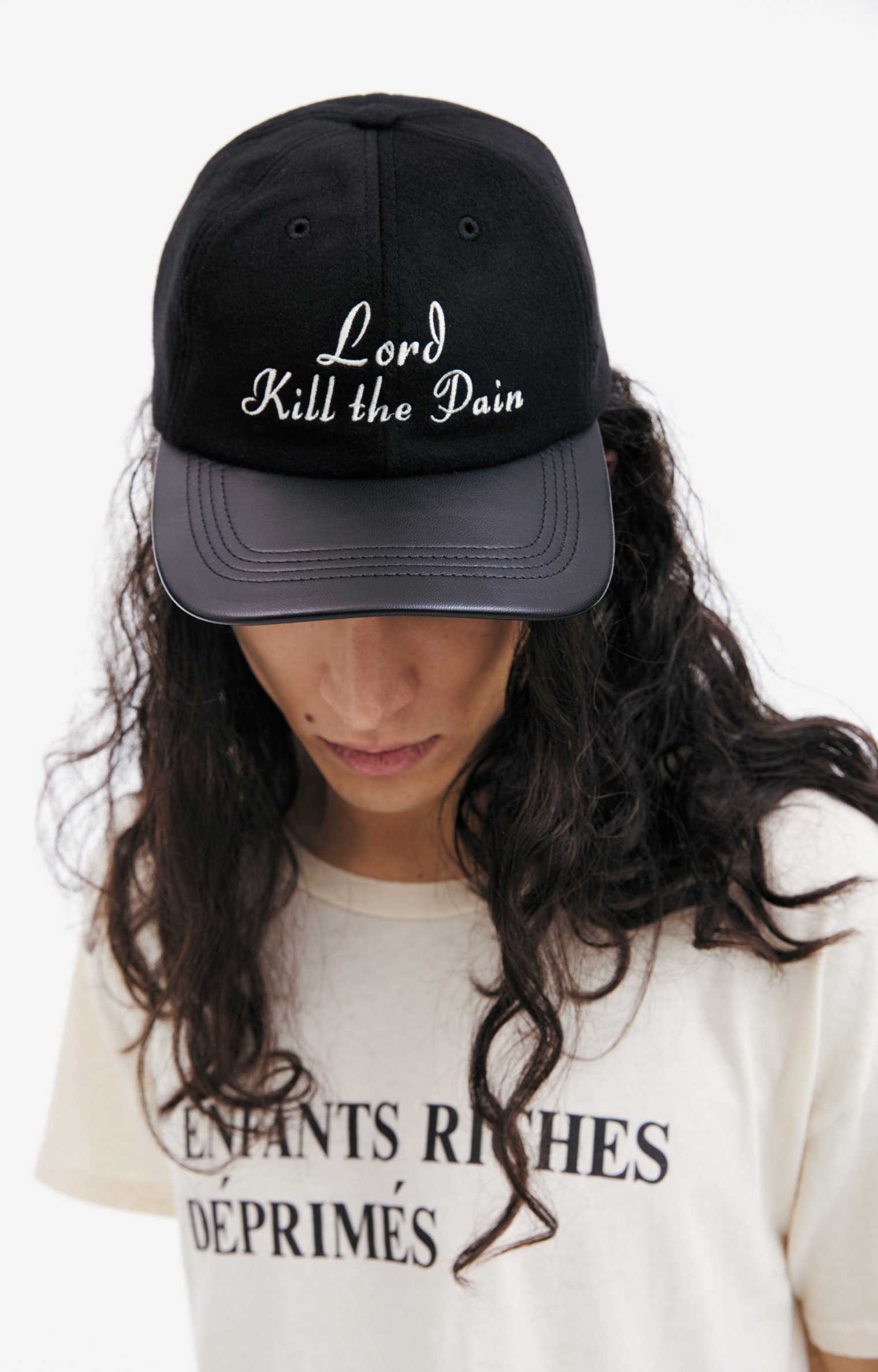 Buy Enfants Riches Déprimés men black embroidered cap for €1,010