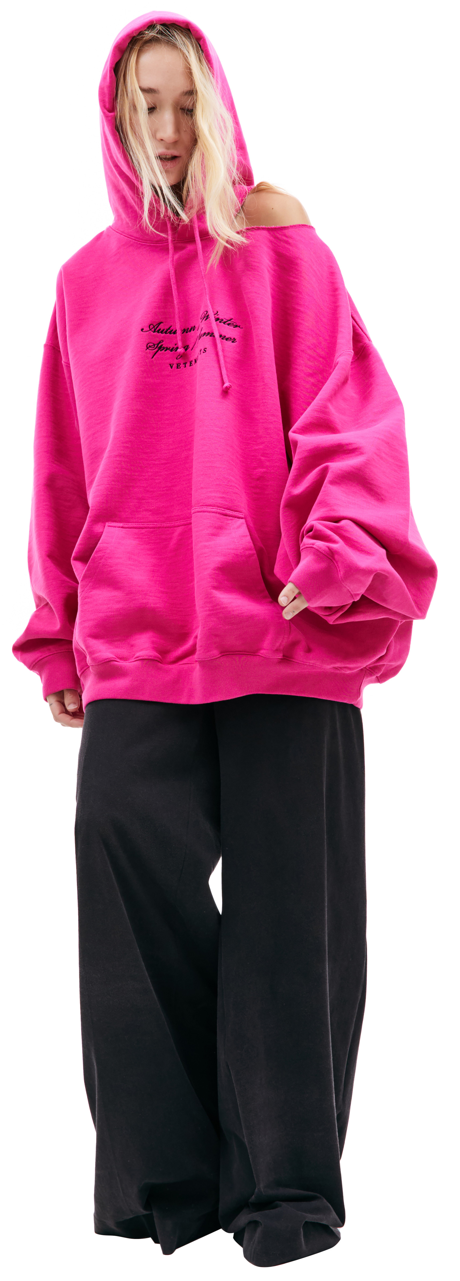 VETEMENTS Pink oversized hoodie