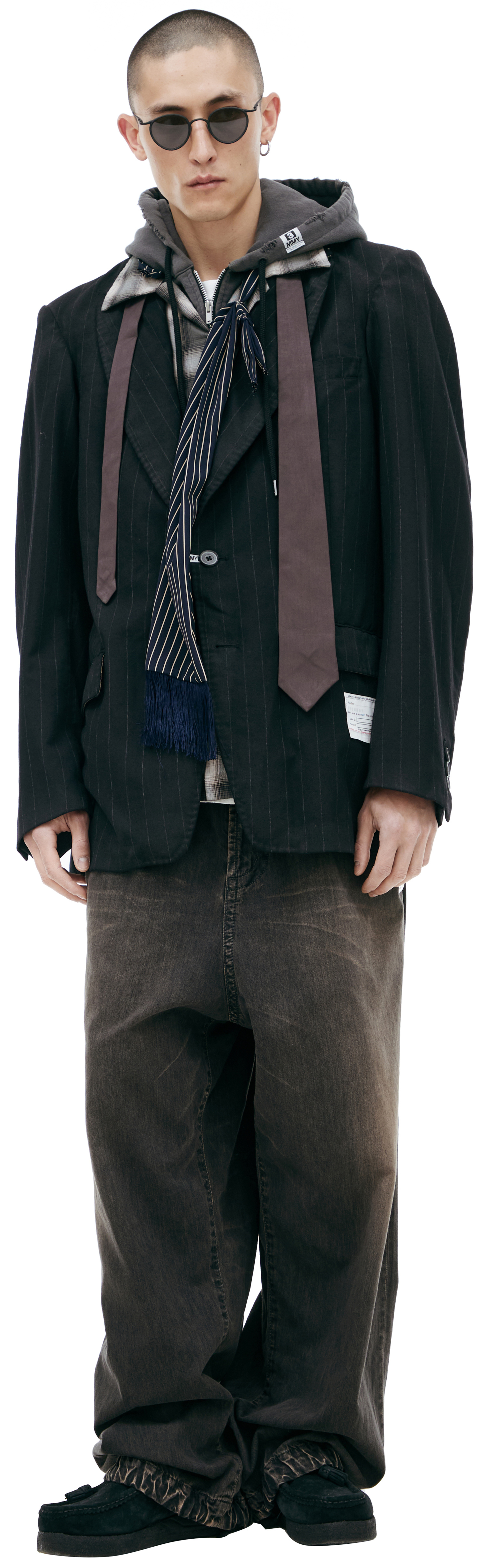 Maison Mihara Yasuhiro Layered hooded jacket