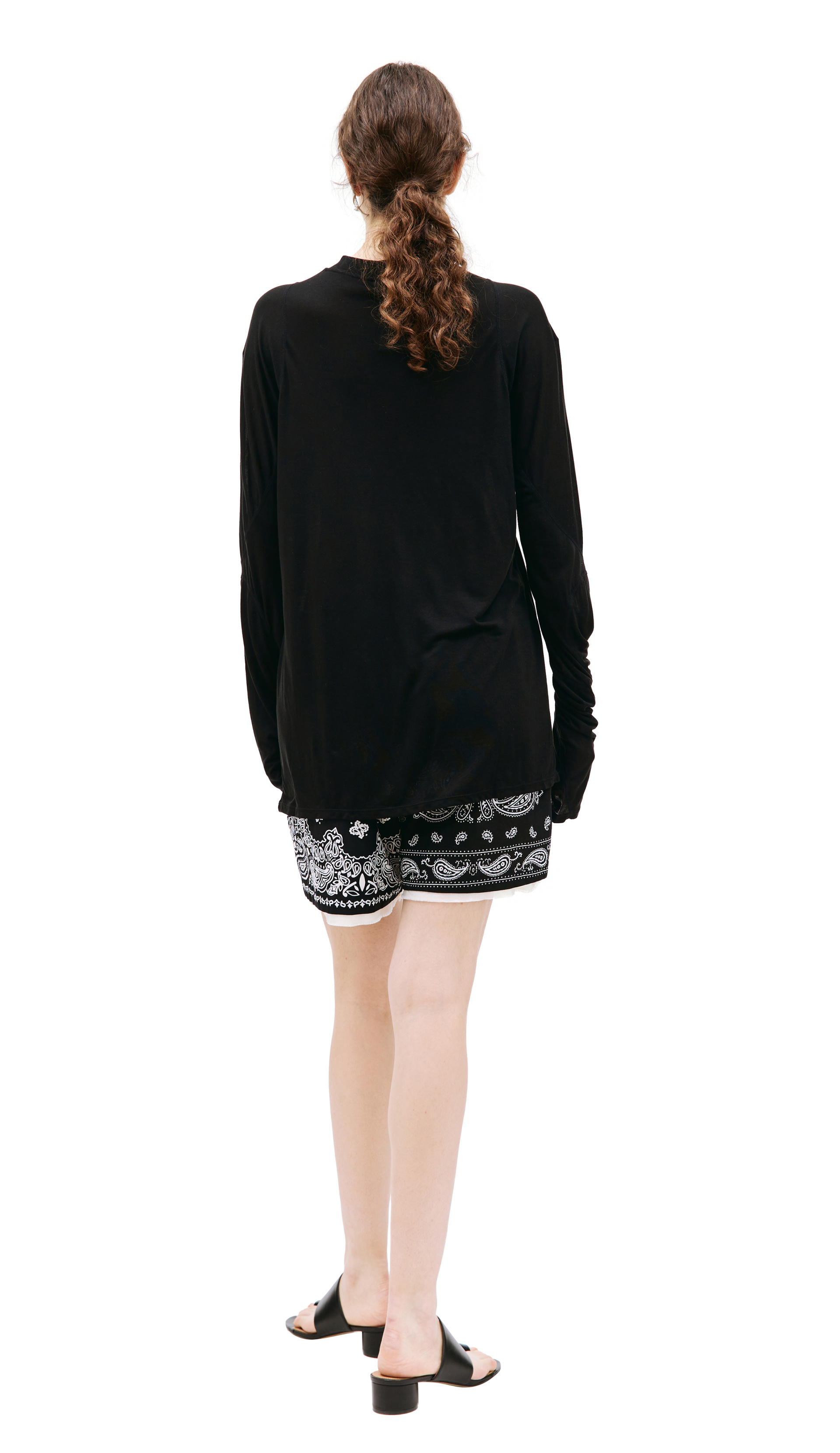 Post Archive Faction Black paneled longsleeve