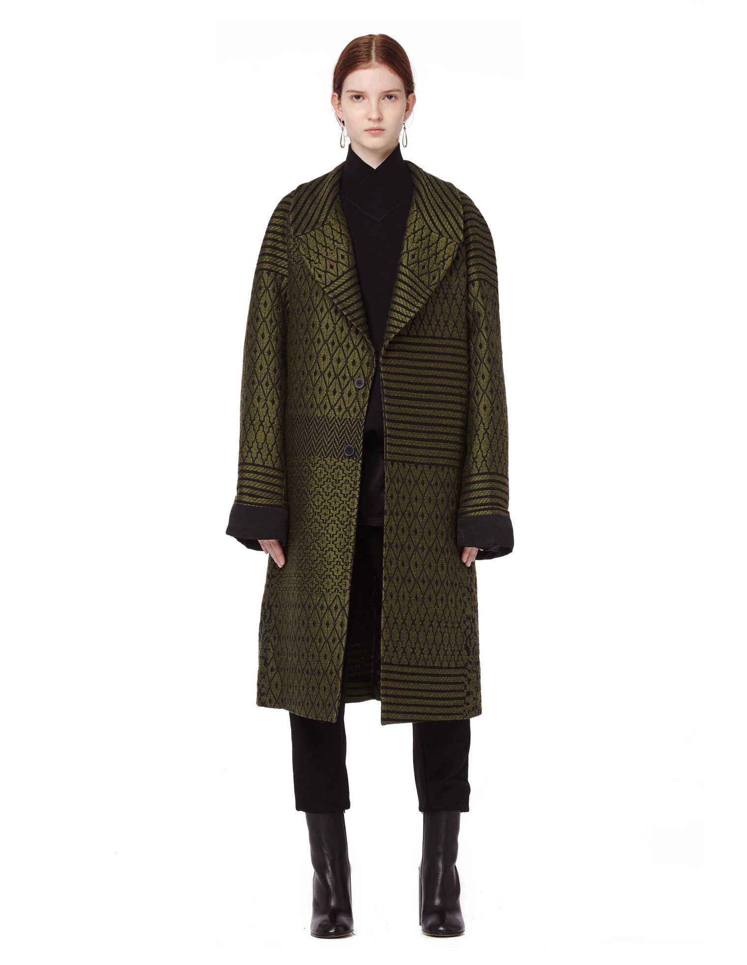 Haider Ackermann Пальто из хлопка и шерсти