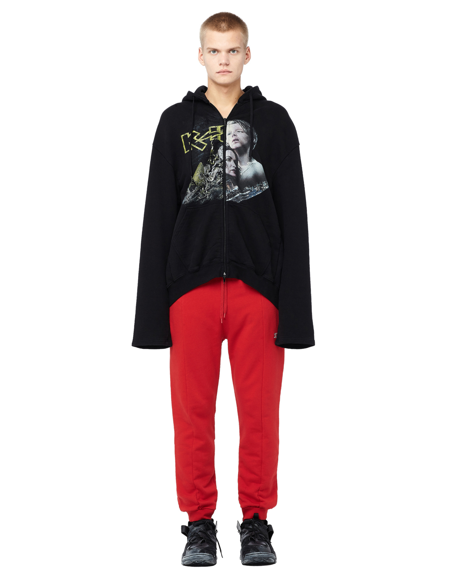 VETEMENTS Titanic Print Cotton Zip Up Hoodie