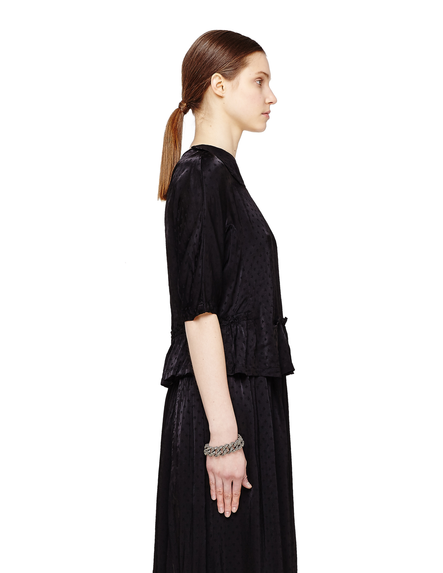 Comme des Garcons CdG Черный топ с воланом