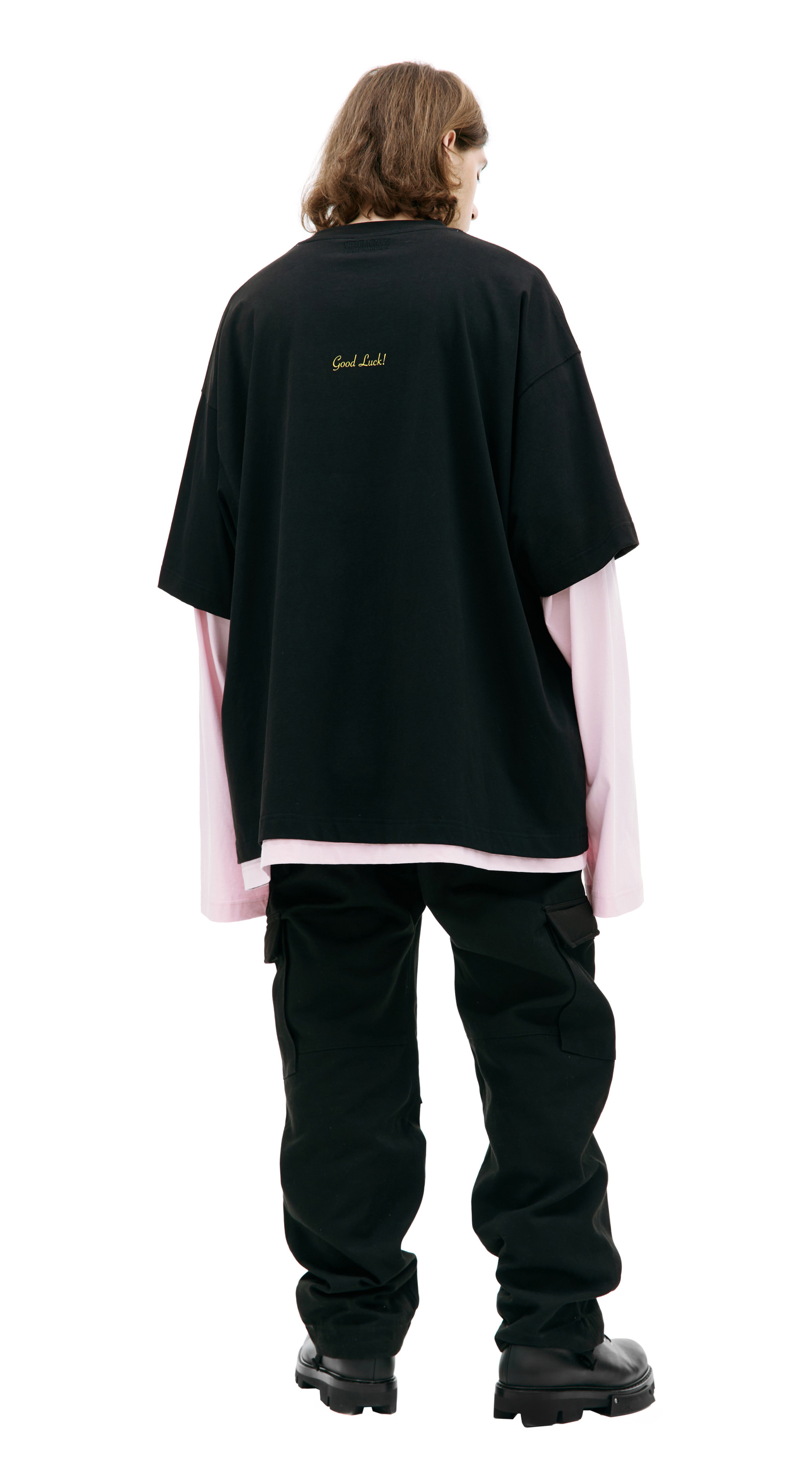 VETEMENTS Оверсайз лонгслив с принтом