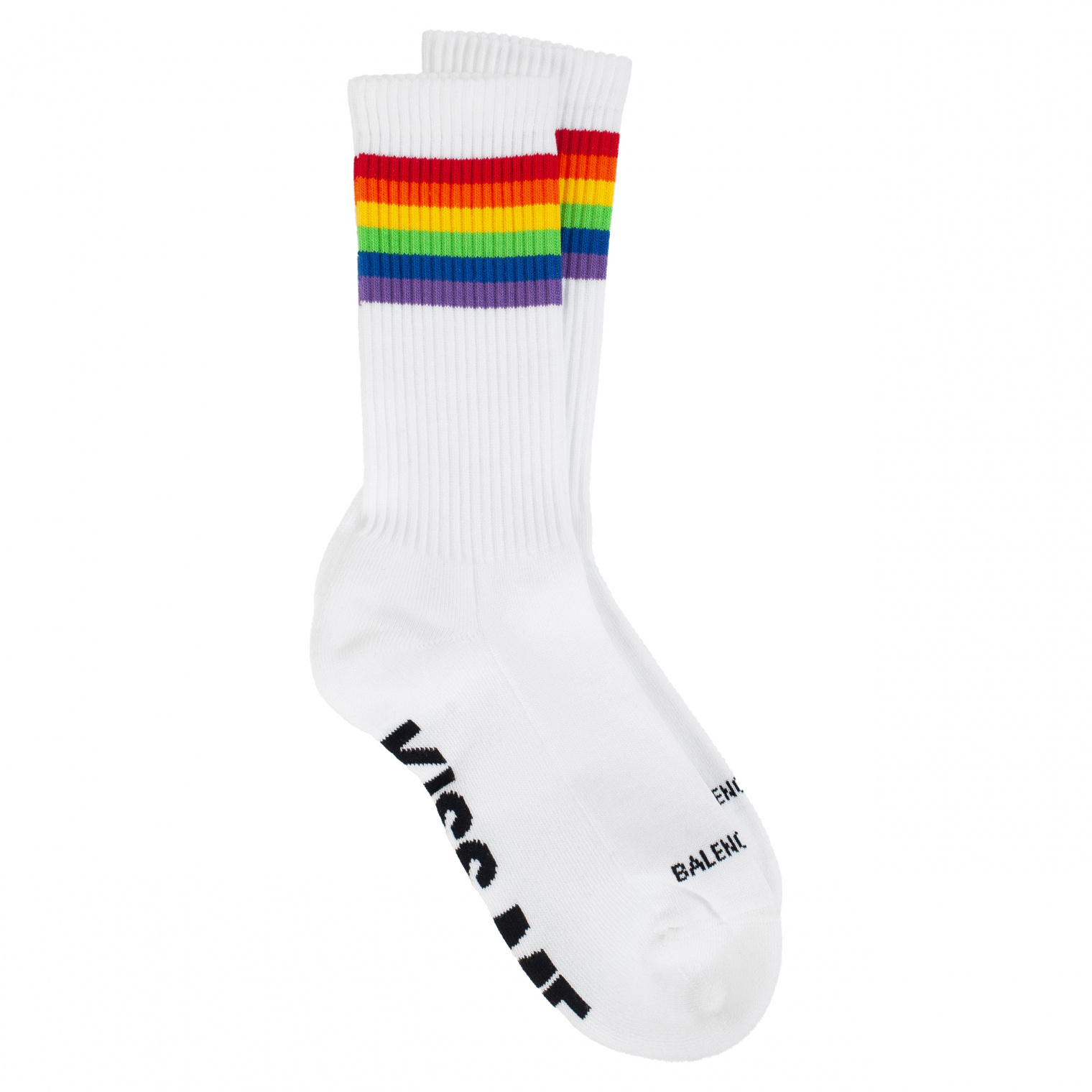 Balenciaga Rainbow Socks White