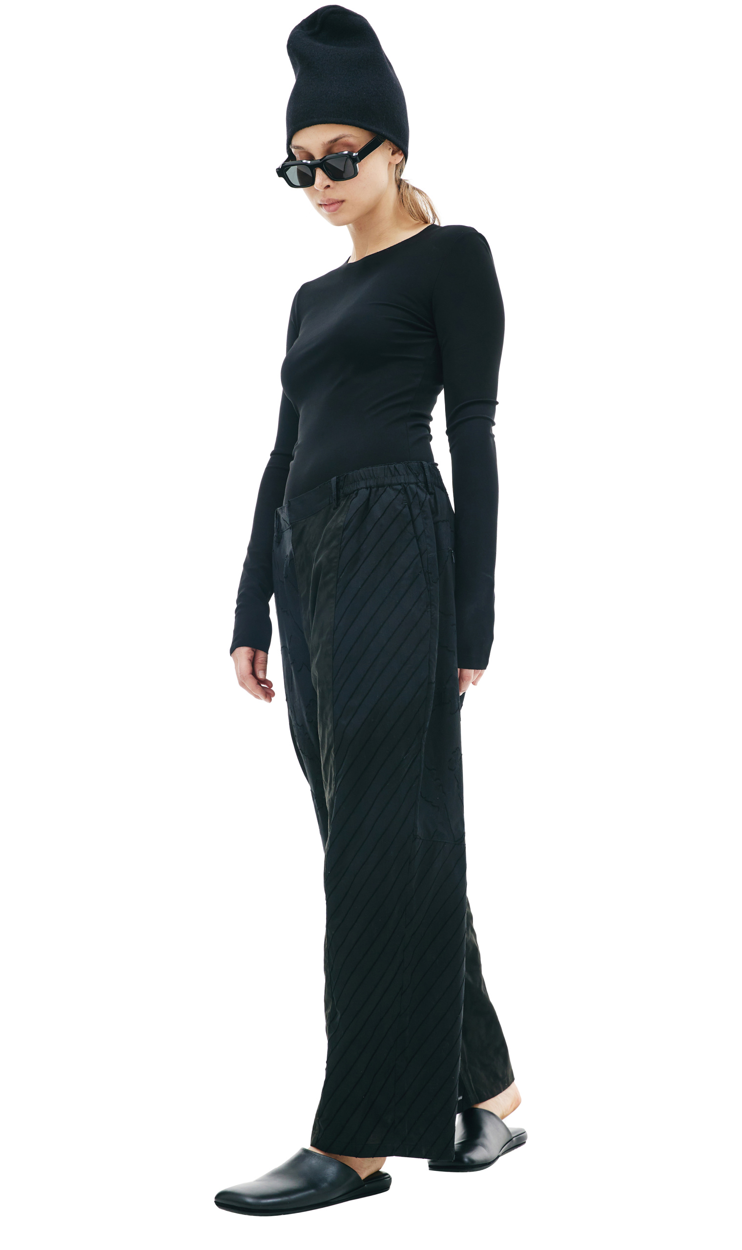 KIMMY Patchwork wide trousers