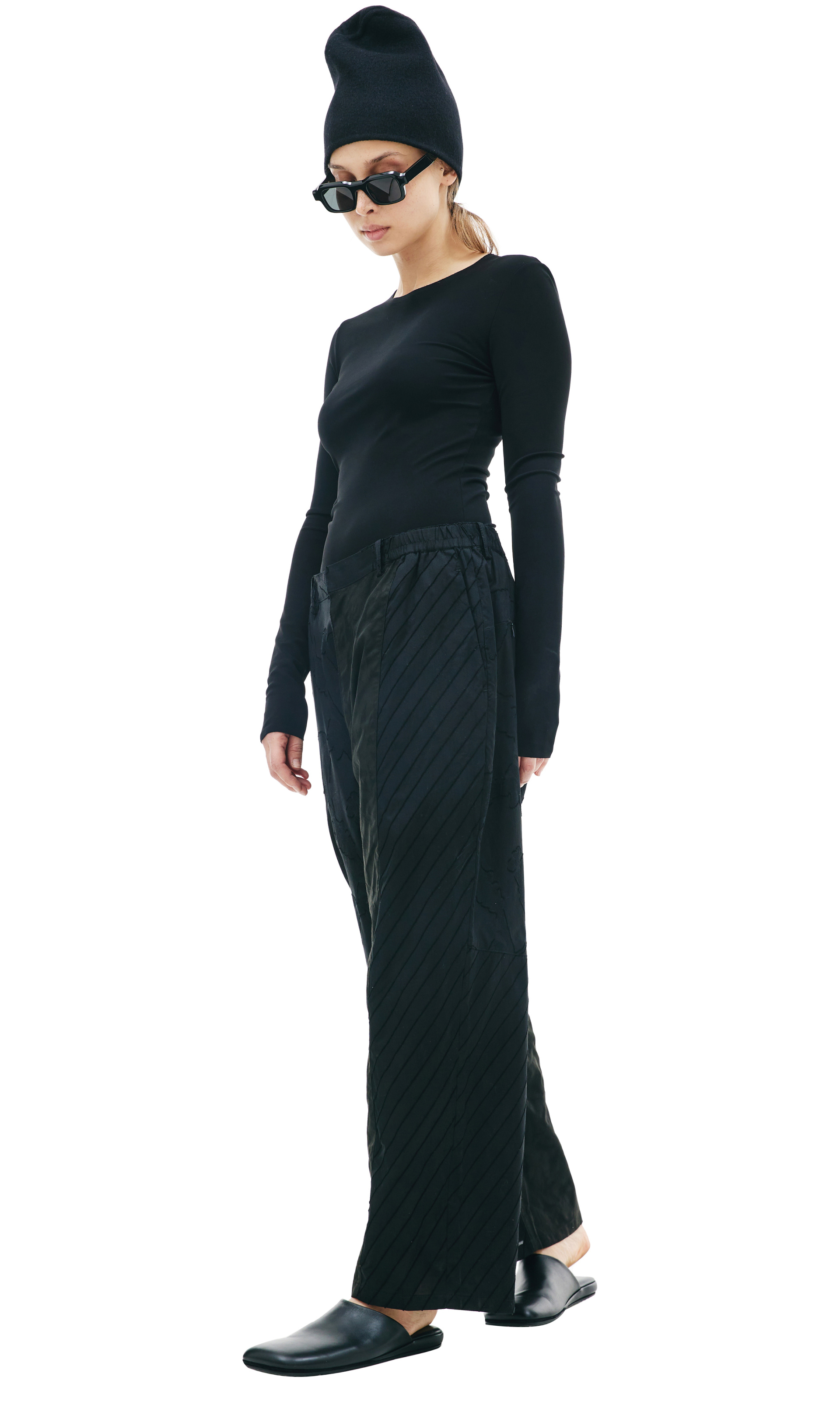 KIMMY Patchwork wide trousers