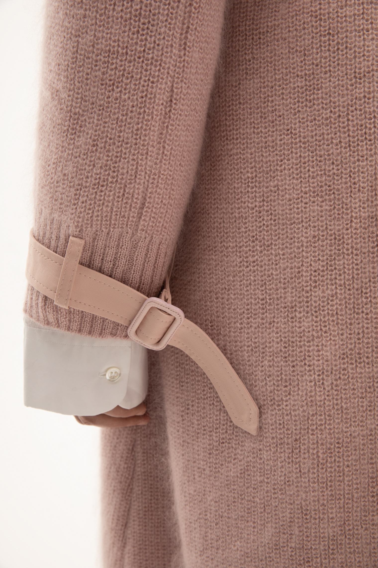 Undercover Partly Knitted Pink Trench