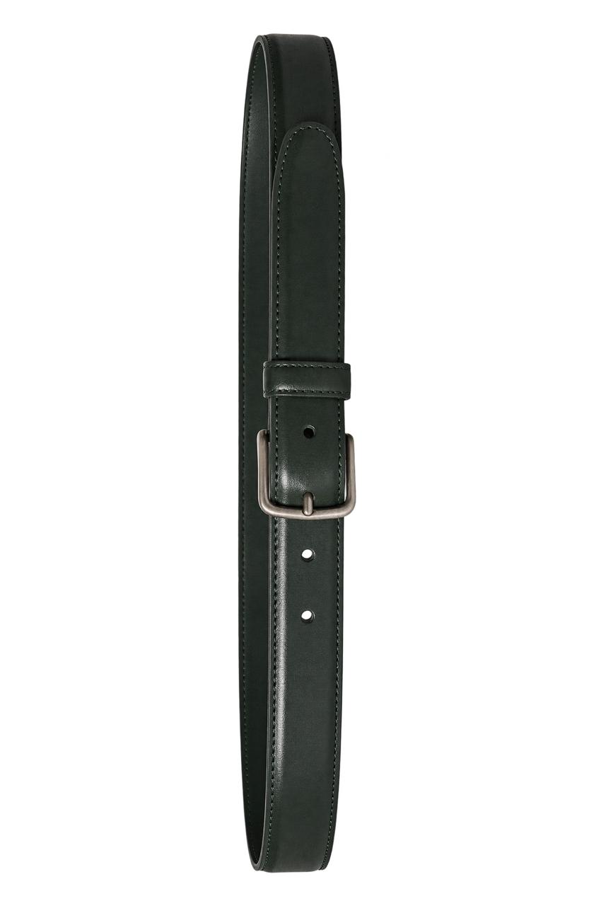 The Row Black classic belt