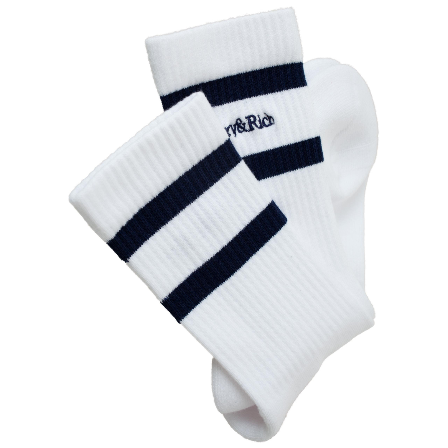 SPORTY & RICH Белые носки с вышивкой логотипа