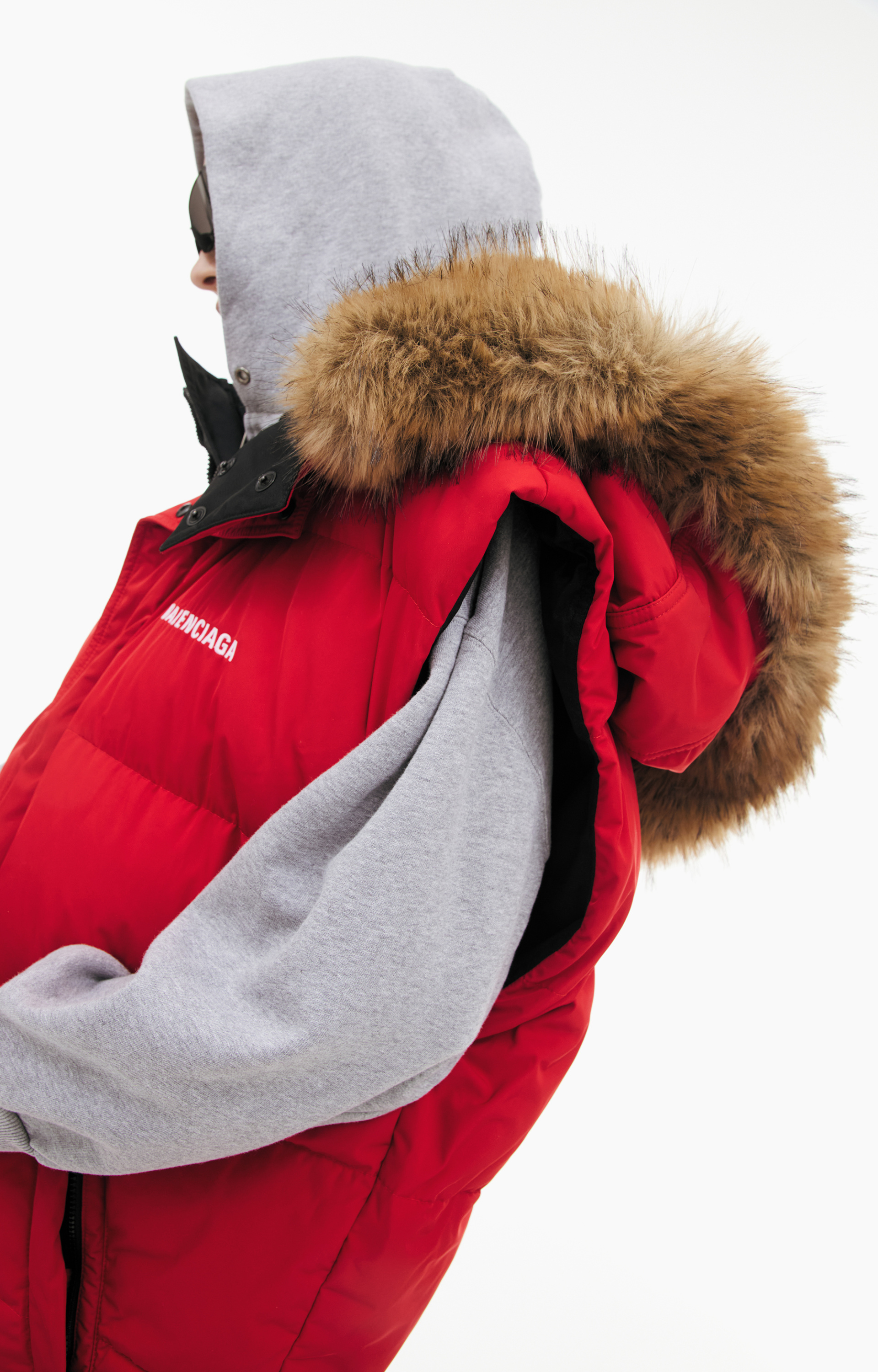 Balenciaga Reversible hooded vest