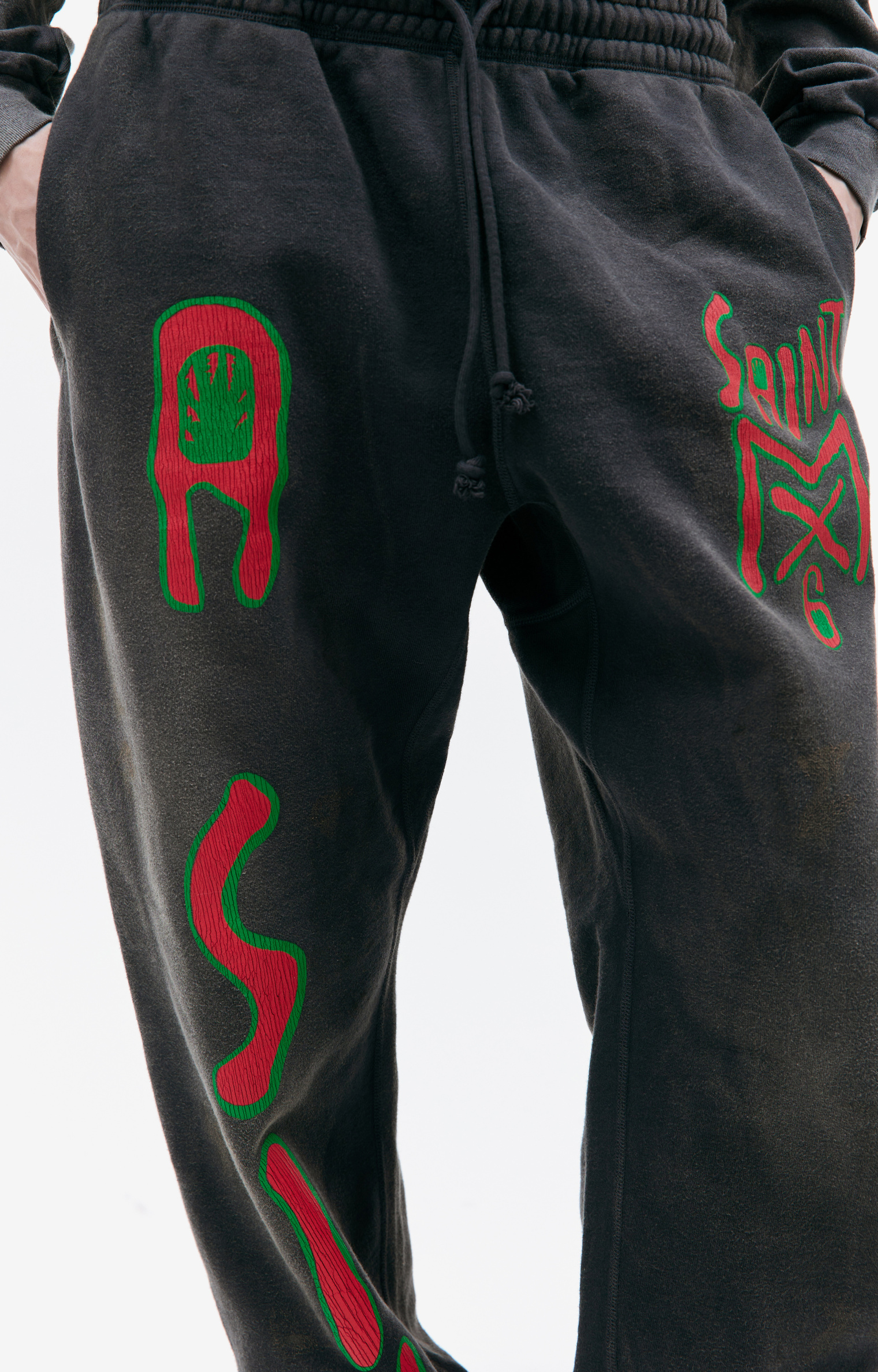 Saint Michael Grey printed sweatpants