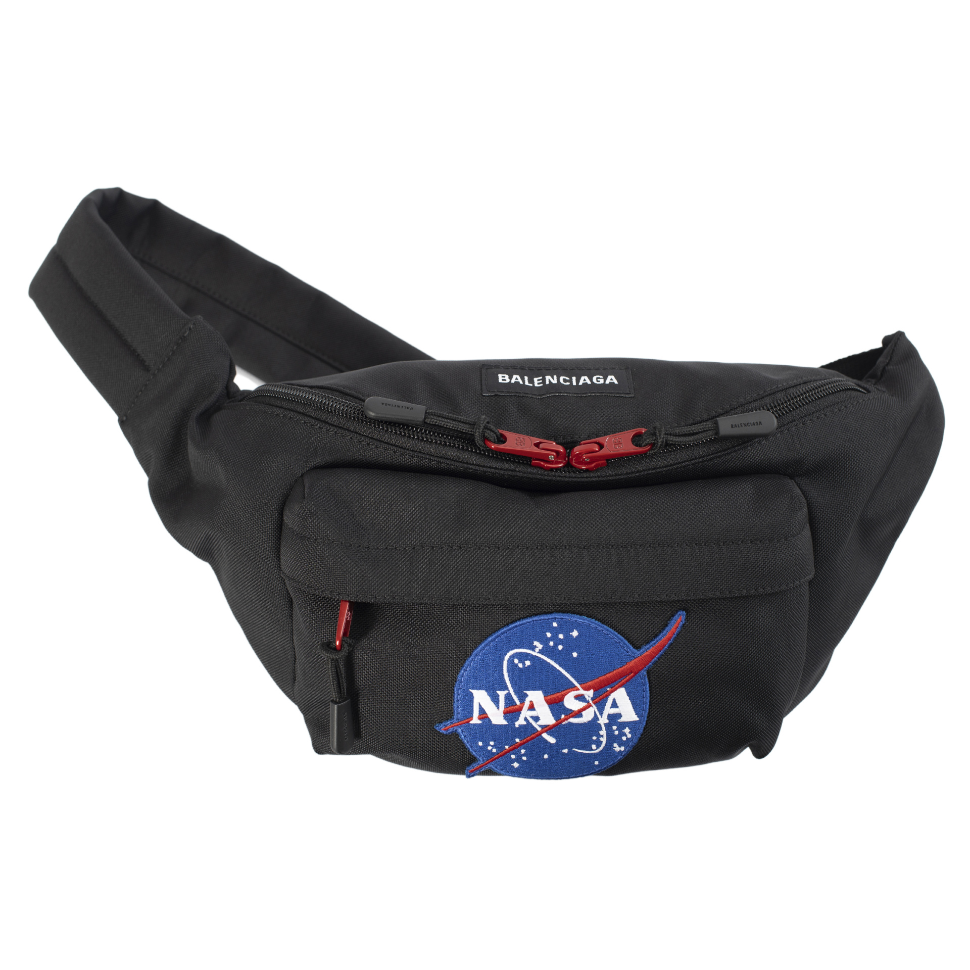 Balenciaga Black Space Beltpack Bag NASA