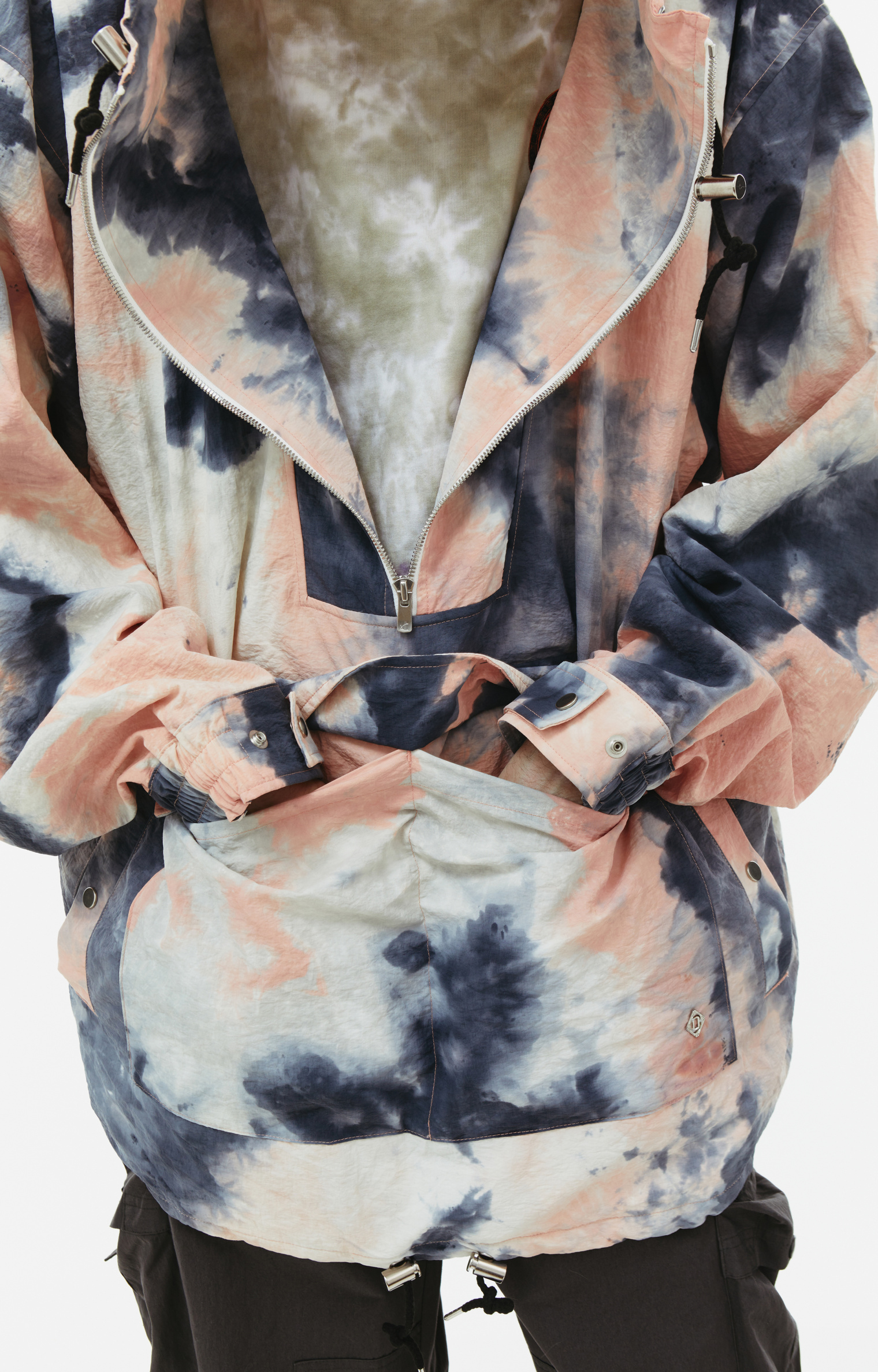 Children of the discordance Tie-dye nylon anorak