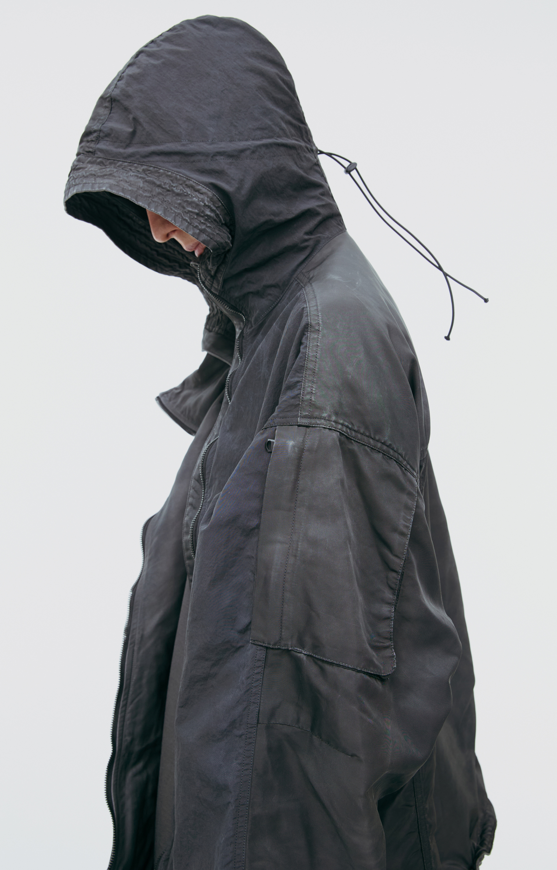 The Viridi-Anne Nylon jacket with a hood