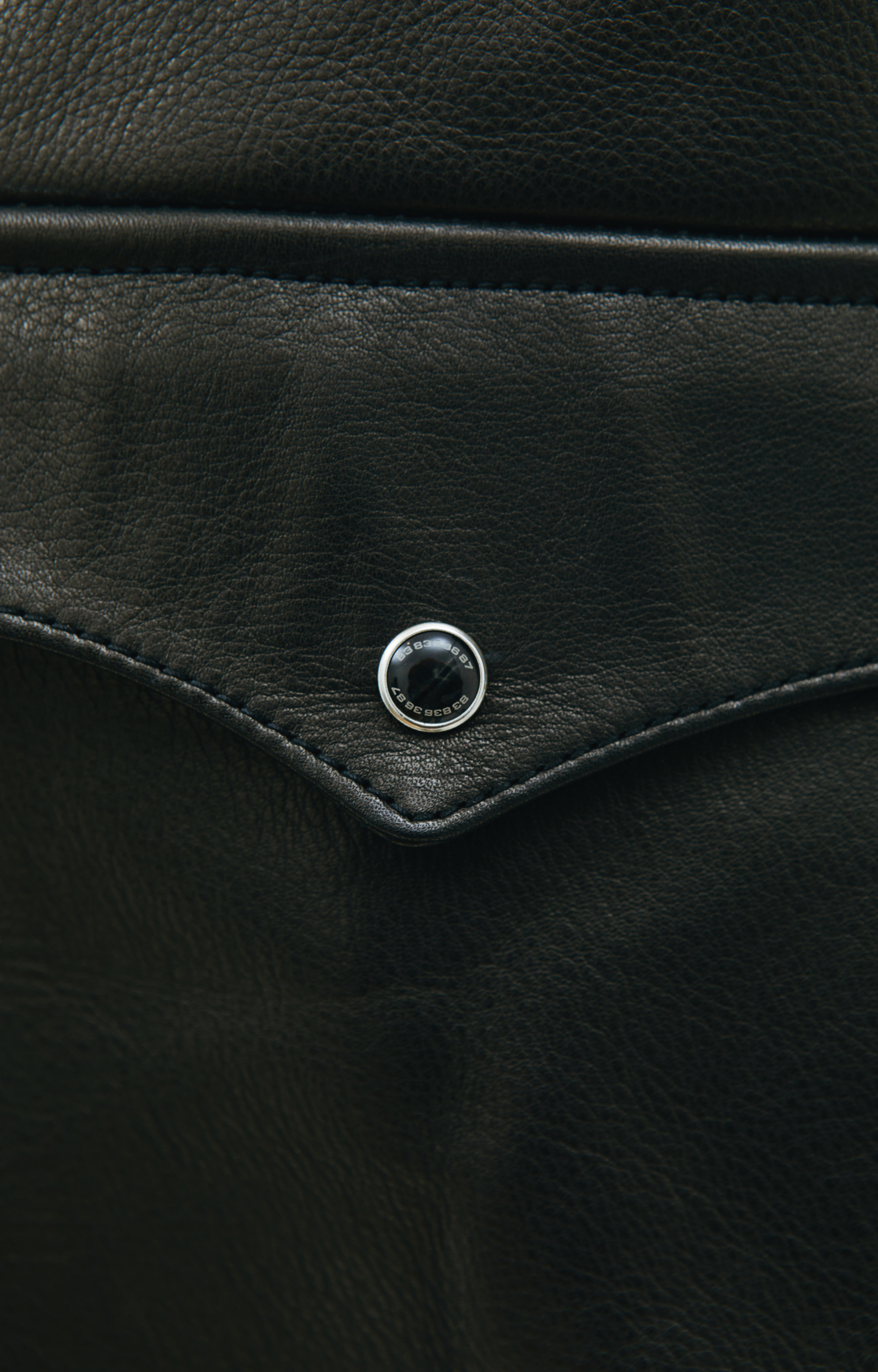 VTMNTS Black Leather Shirt