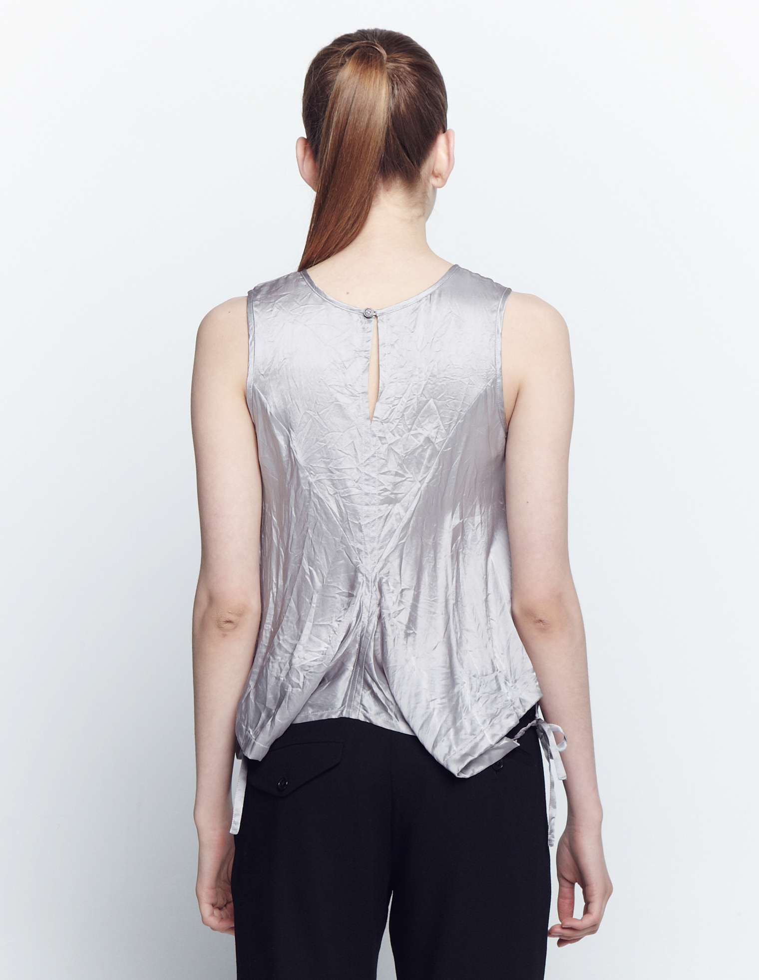 Ann Demeulemeester Short drawstring tank top