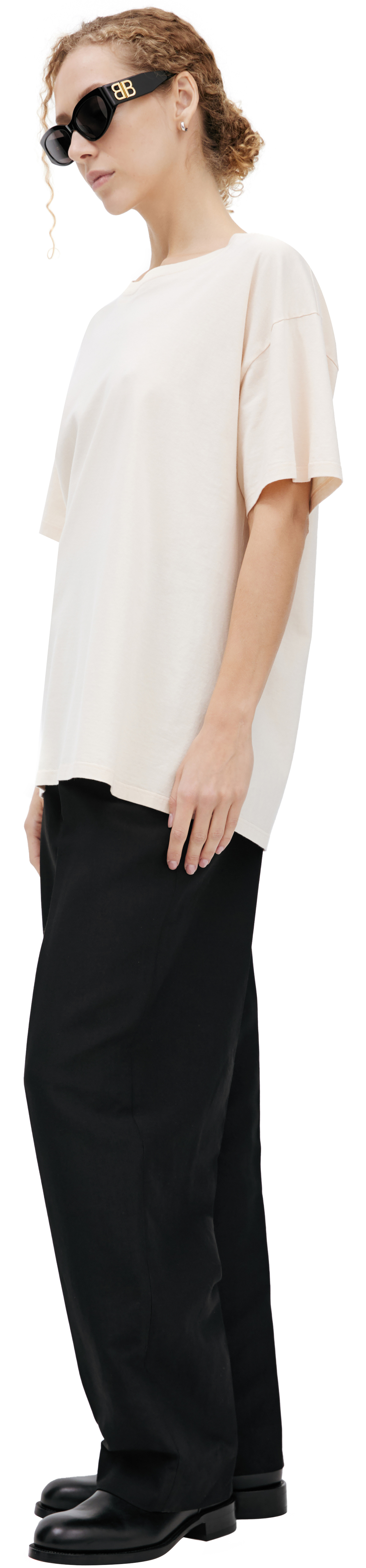 The Row Beige cotton T-shirt