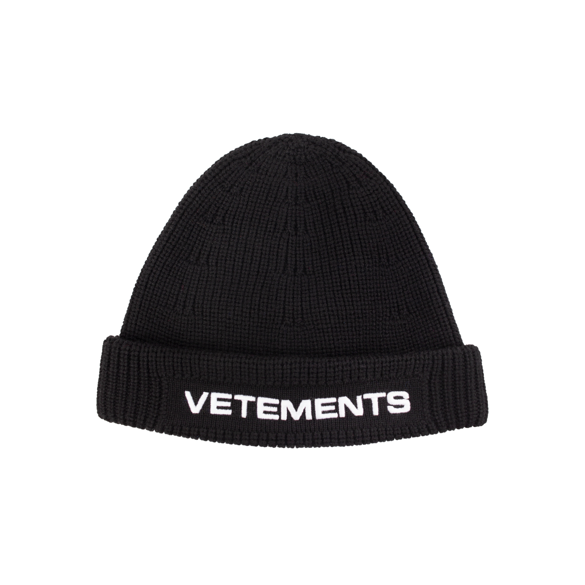 VETEMENTS Black Logo beanie