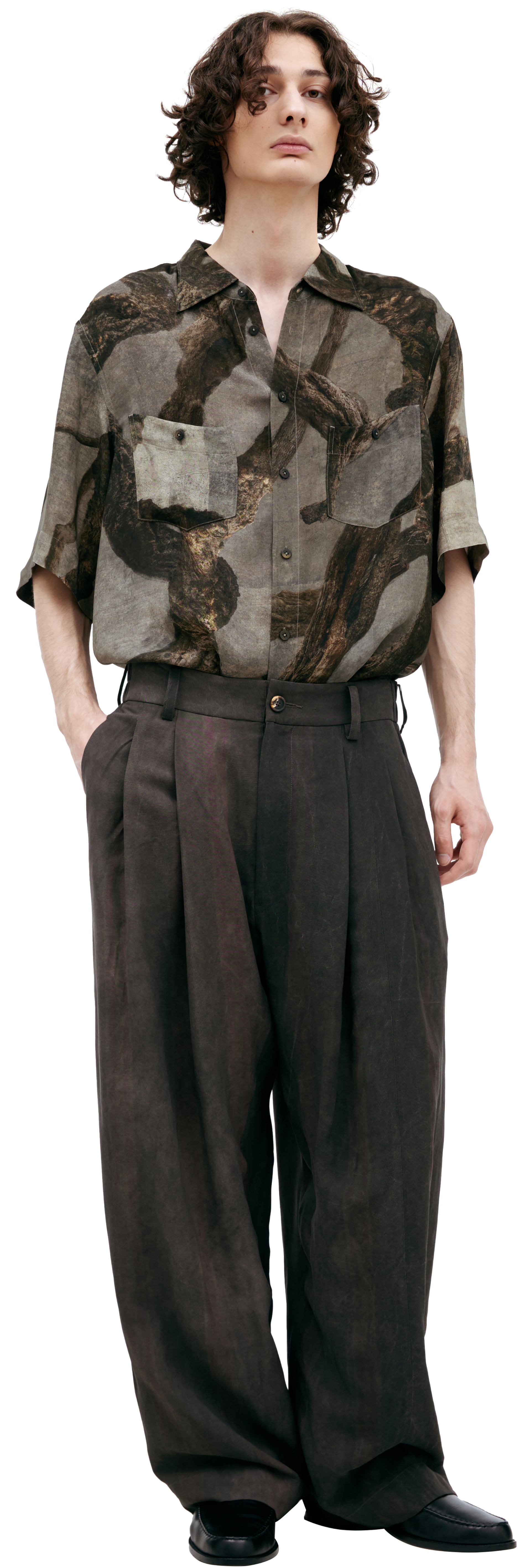 Ziggy Chen Straight striped trousers