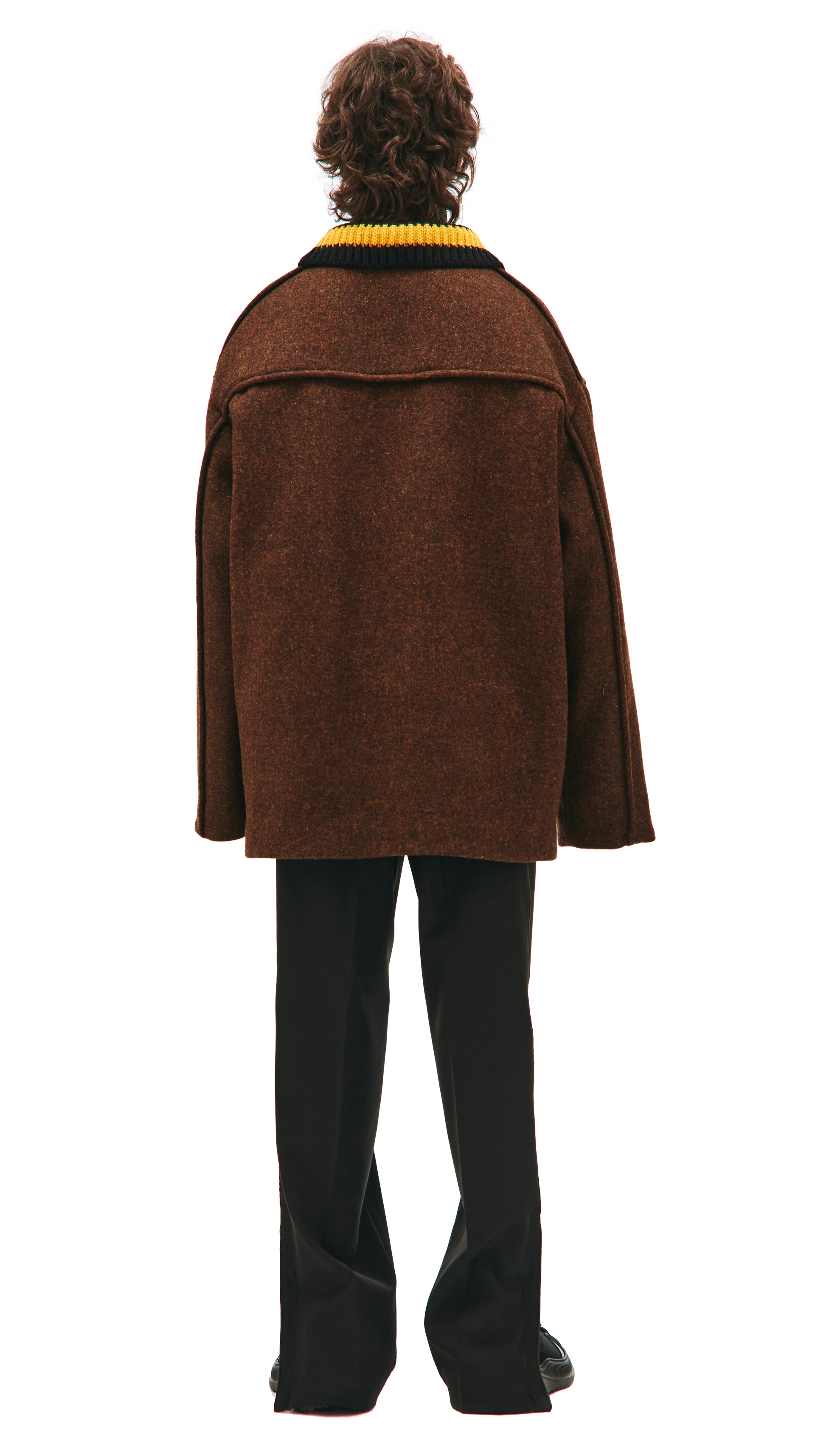 OAMC Wool jacket with knitted collar