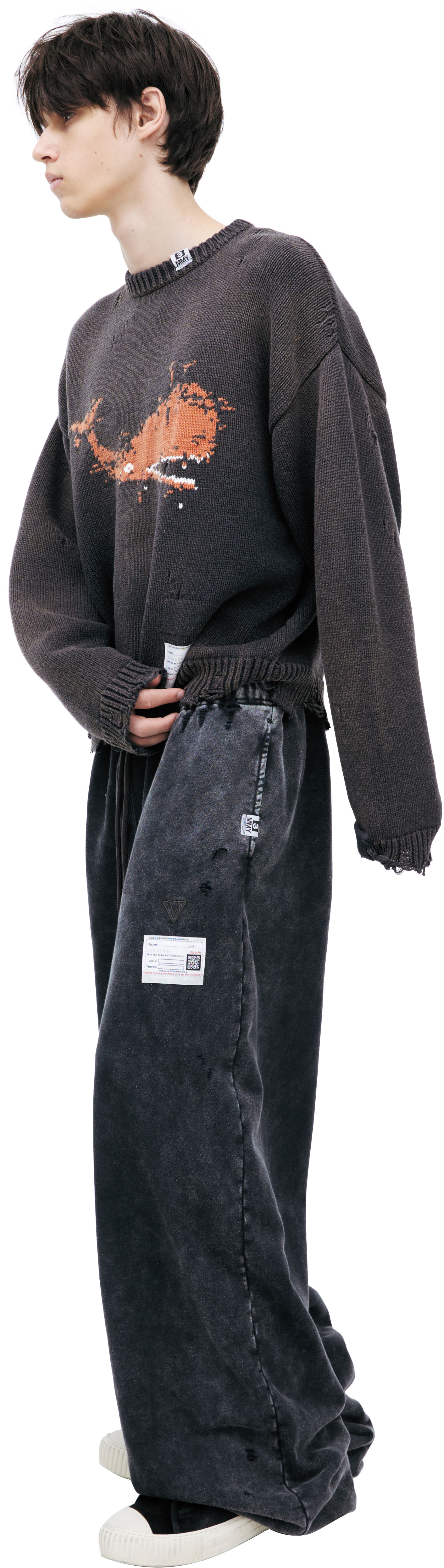 Maison Mihara Yasuhiro Logo Wide Sweatpants