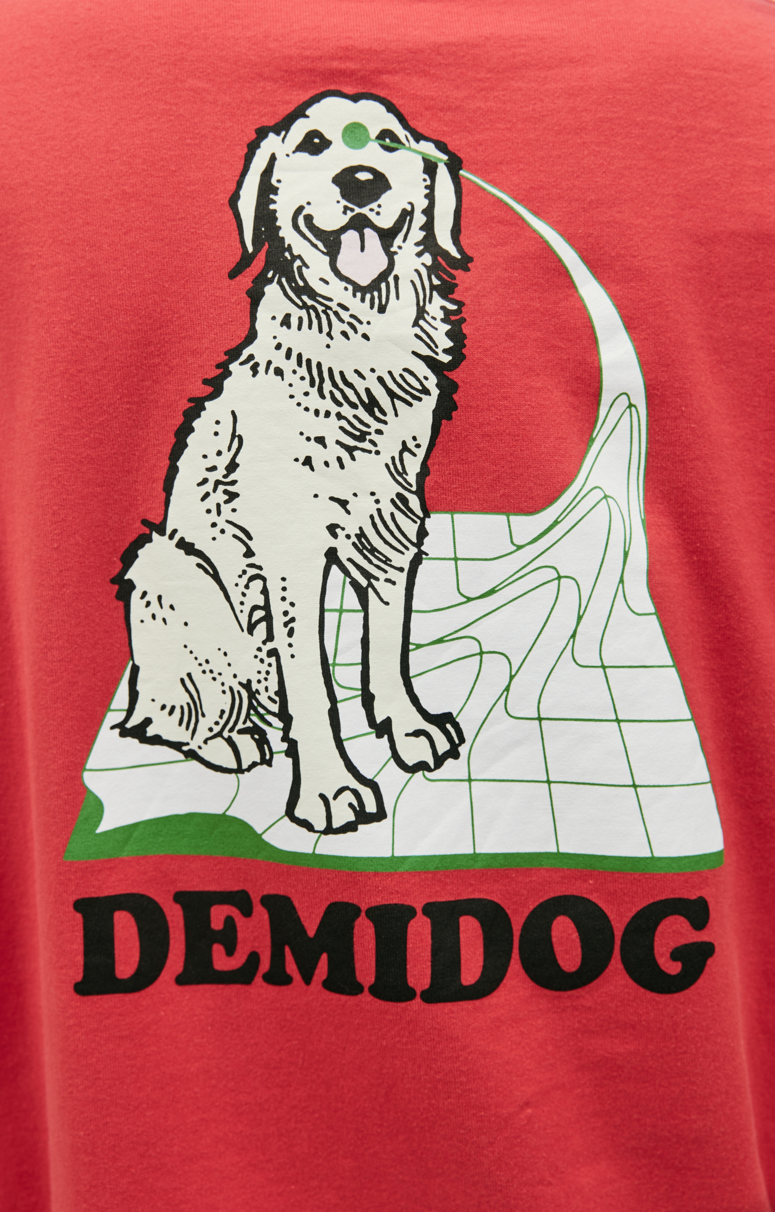 Undercover Красная футболка с принтом Demidog