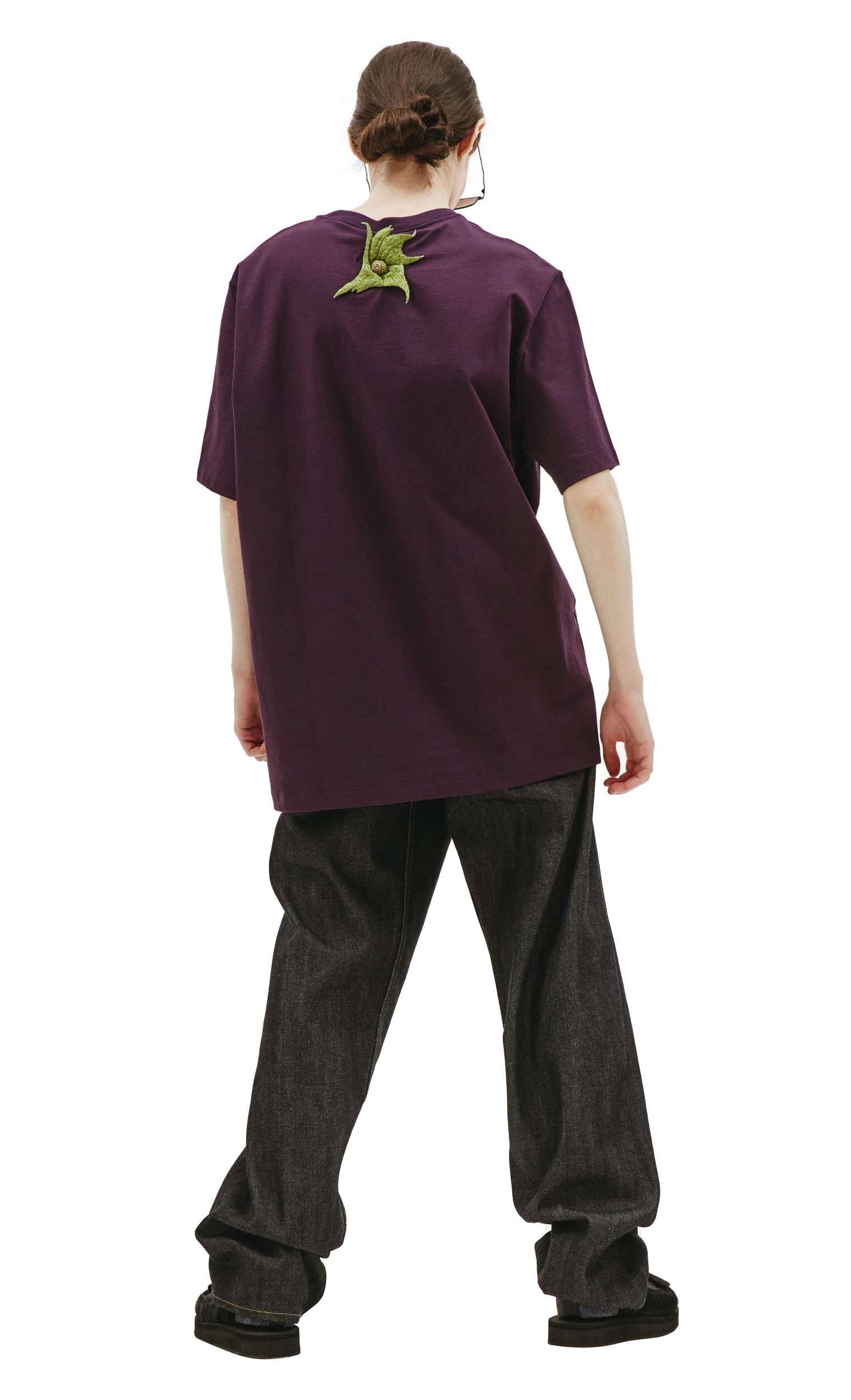 Doublet Embroidery eggplant t-shirt